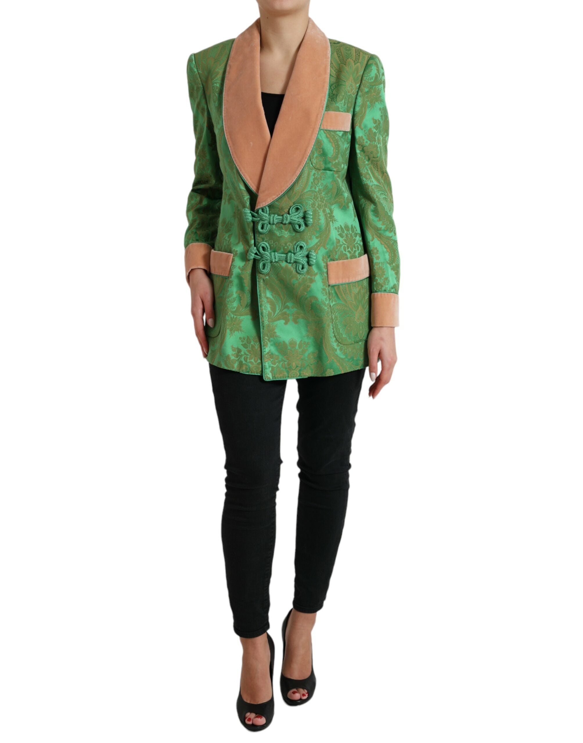Dolce &amp; Gabbana – Zweireihiger Blazer mit floraler Eleganz