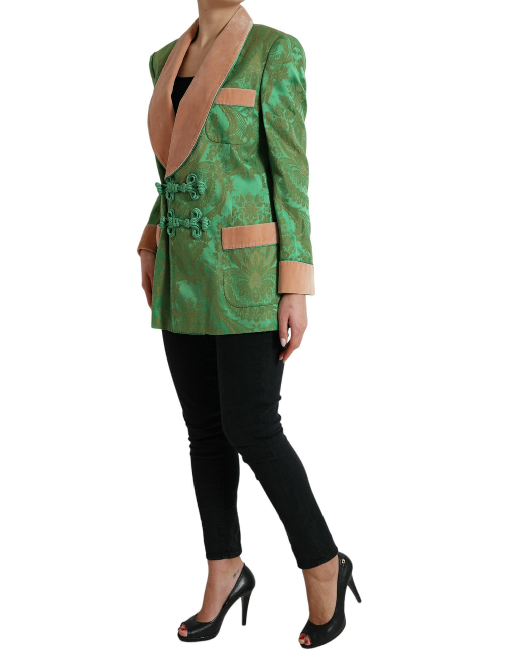Dolce &amp; Gabbana – Zweireihiger Blazer mit floraler Eleganz