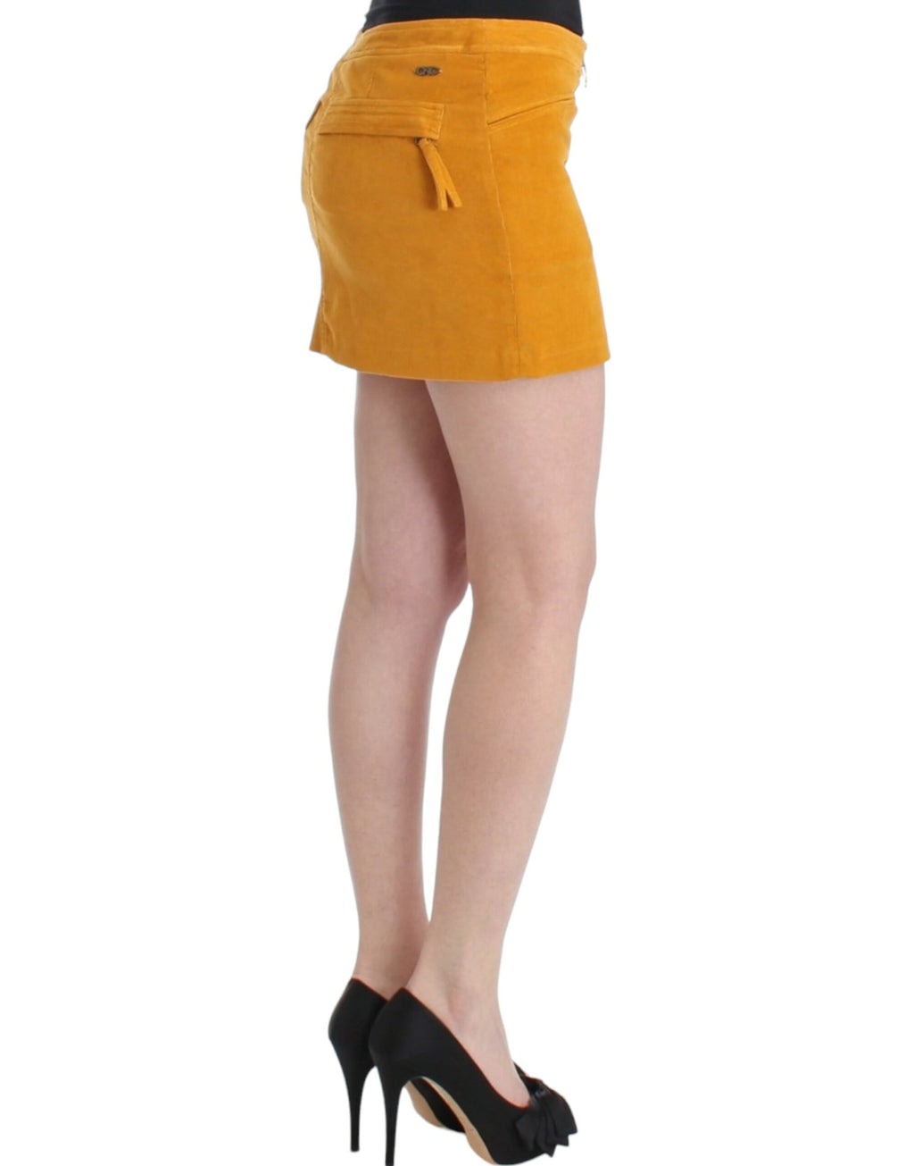 Costume National – Schicker Minirock aus gelbem Cord
