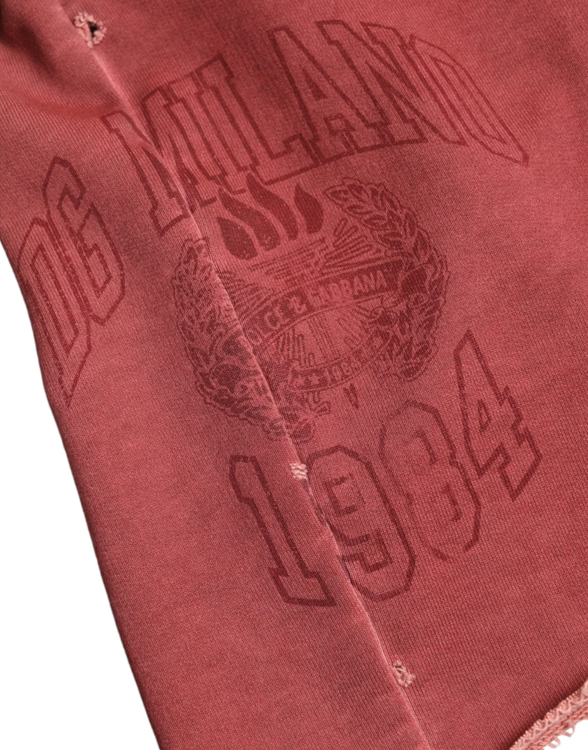 Dolce &amp; Gabbana – Schicke, kastanienbraune Designer-Sweatshorts mit hoher Taille