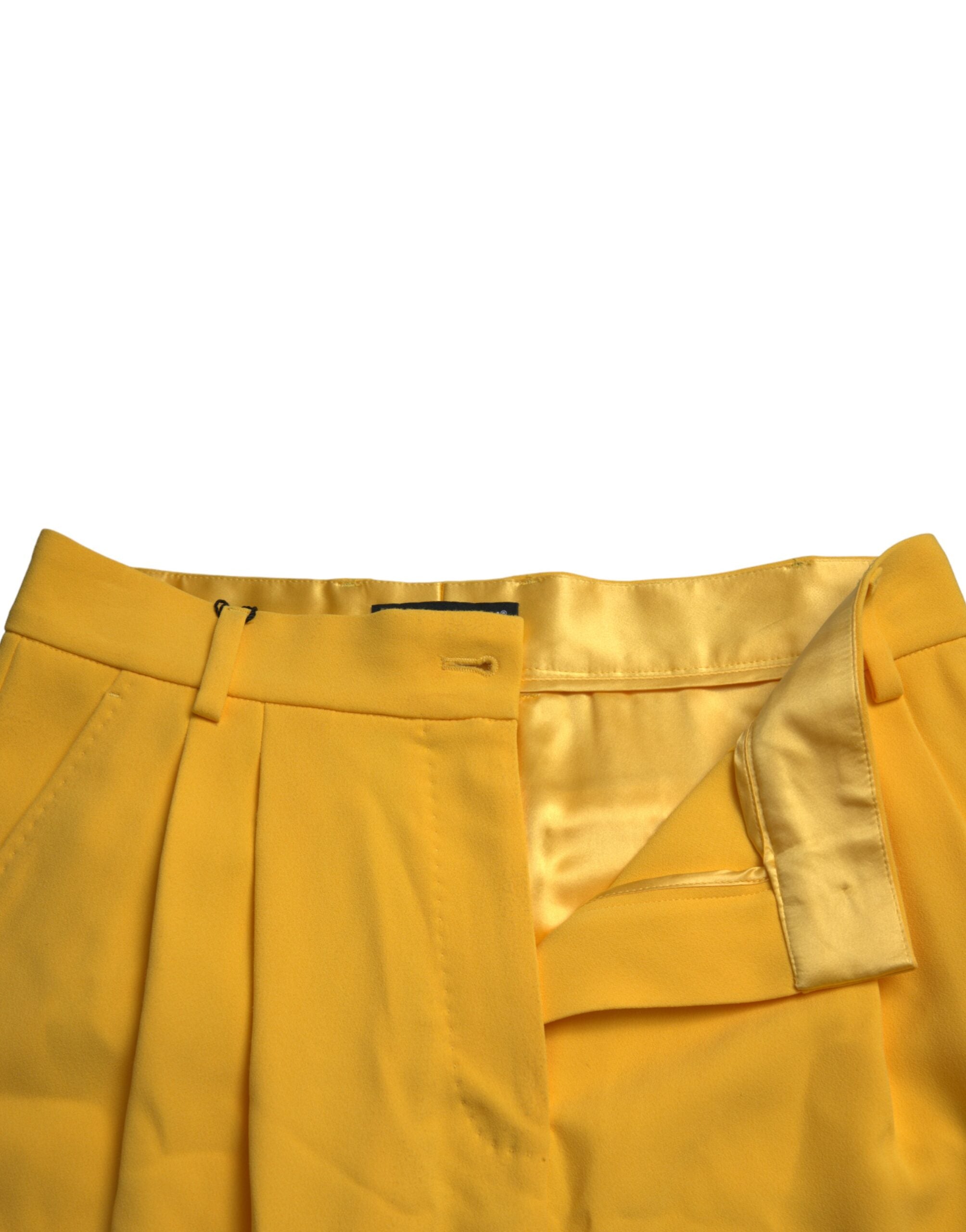 Dolce &amp; Gabbana Elegante Bermudashorts mit hoher Taille in Sonnengelb