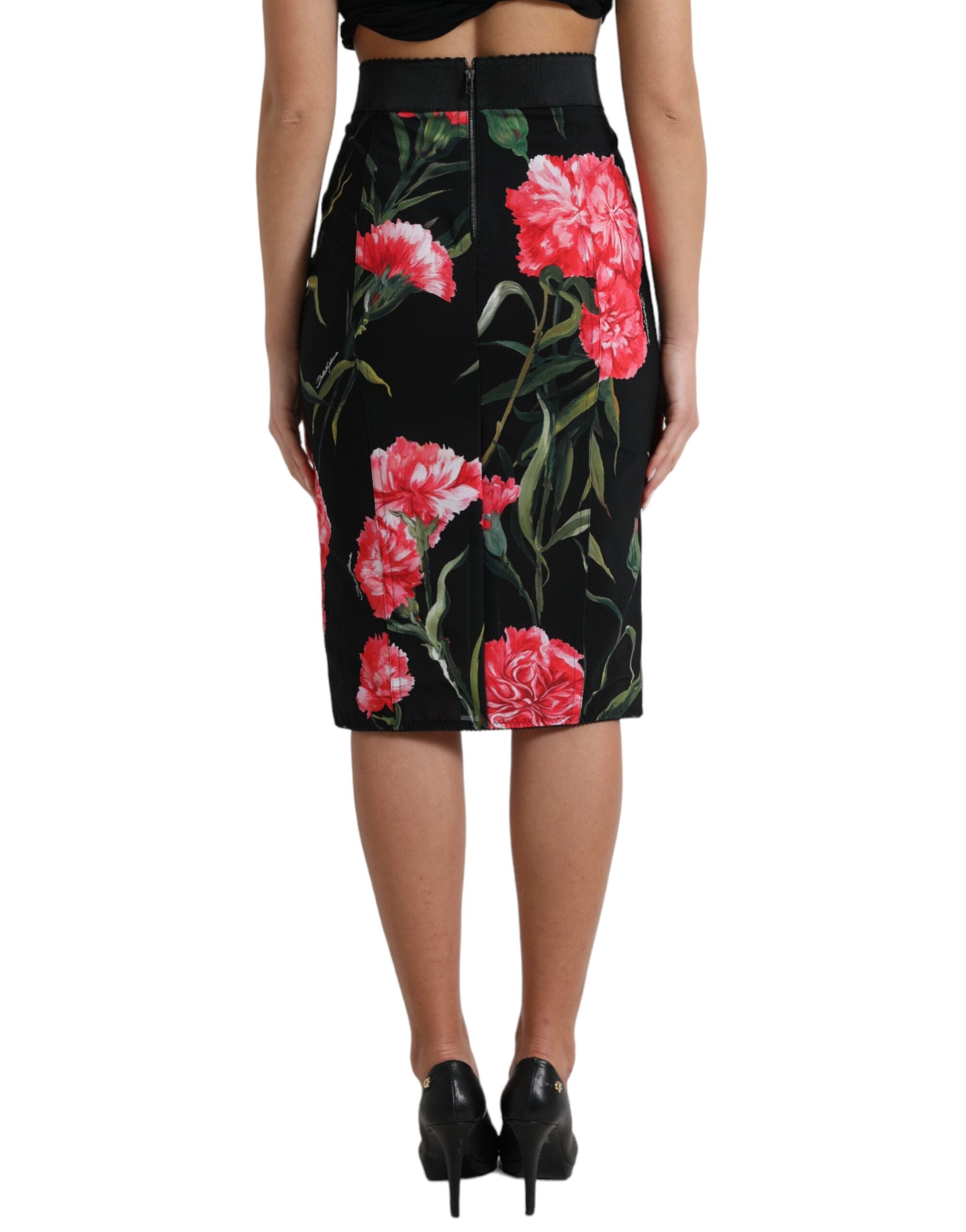 Dolce &amp; Gabbana Bleistiftrock mit Blumenmuster und hoher Taille