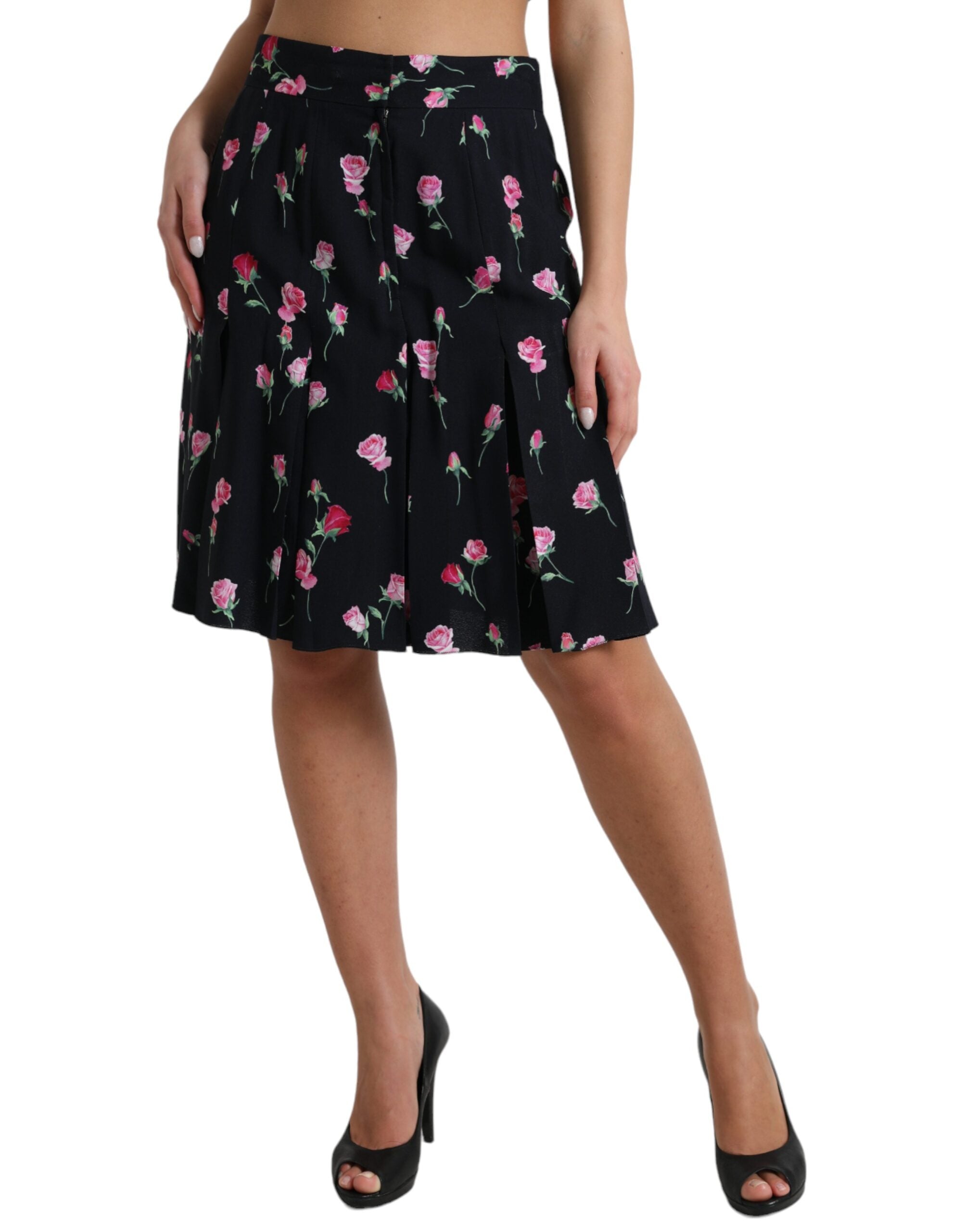 Dolce &amp; Gabbana Eleganter knielanger A-Linien-Rock mit Blumenmuster