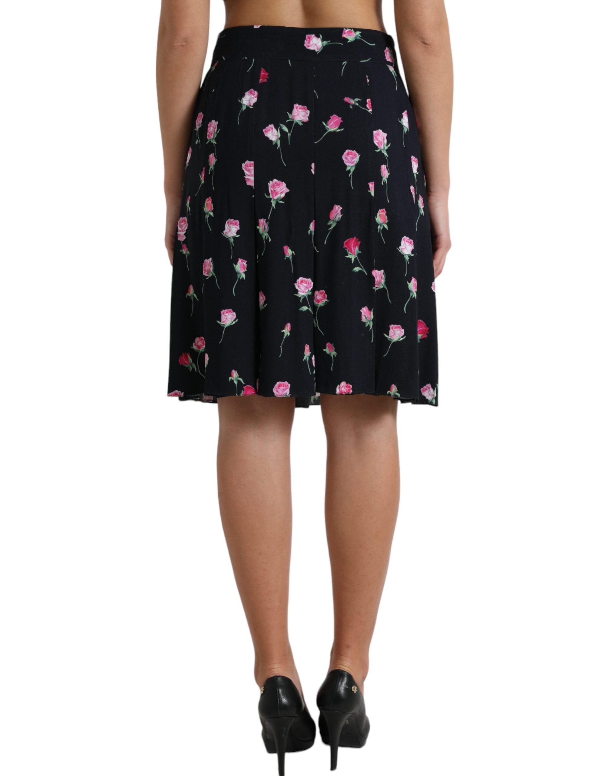 Dolce &amp; Gabbana Eleganter knielanger A-Linien-Rock mit Blumenmuster