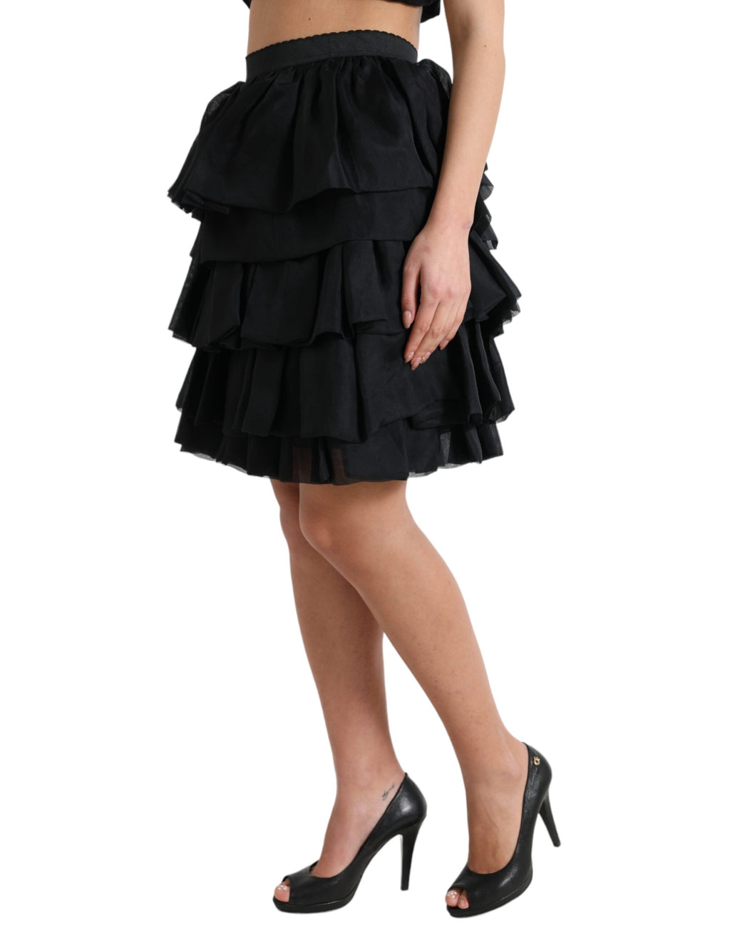 Dolce &amp; Gabbana Eleganter gestufter Minirock in A-Linie