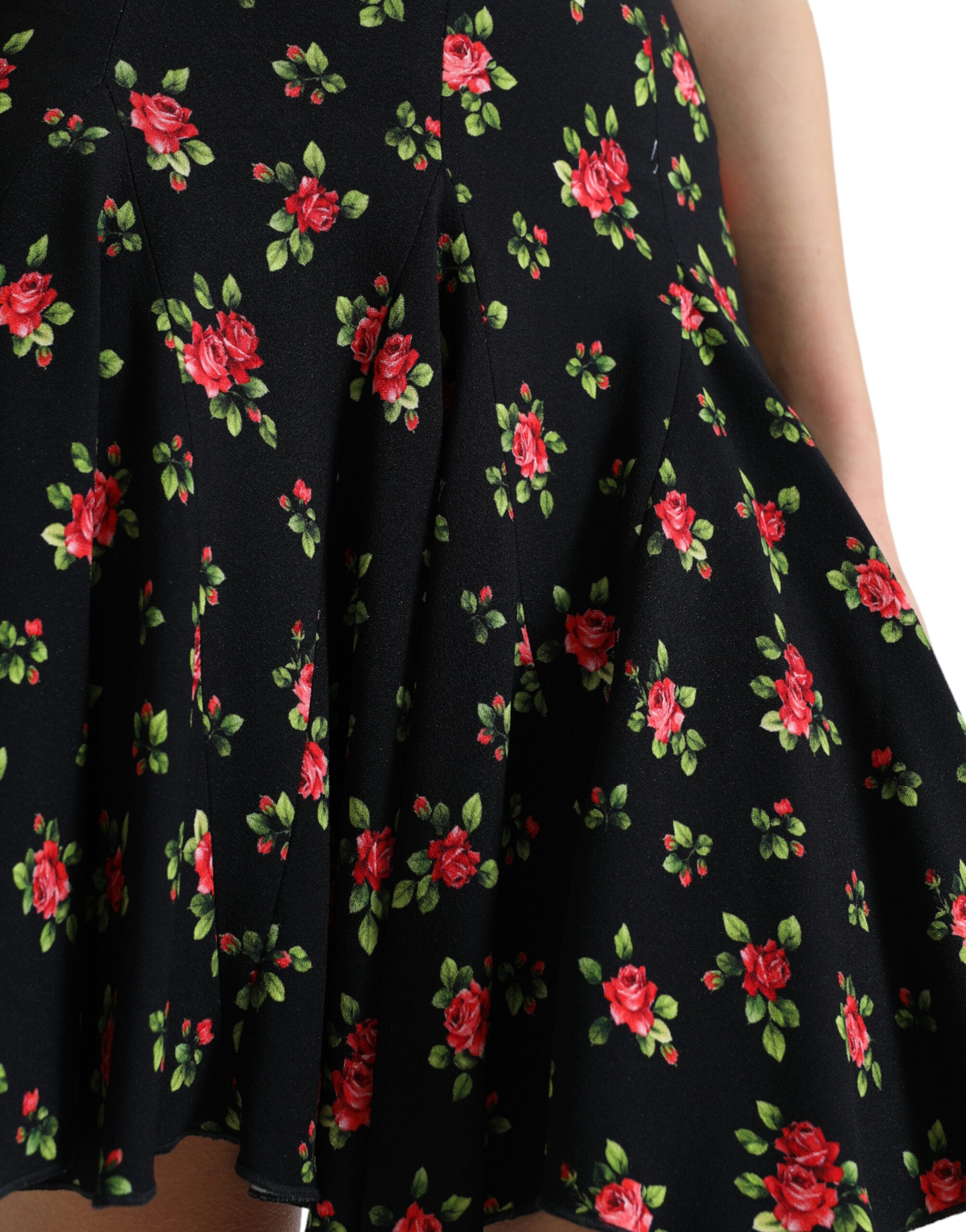 Dolce &amp; Gabbana – Geblümter A-Linien-Minirock mit hoher Taille