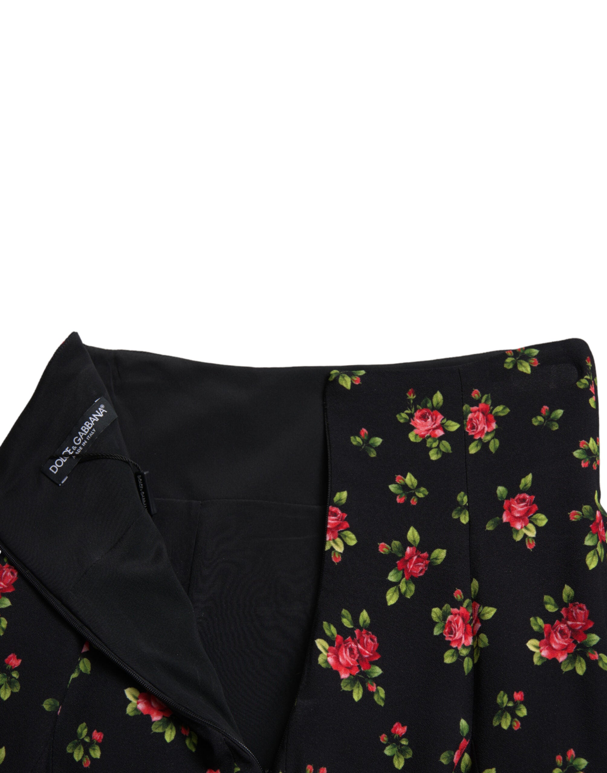 Dolce &amp; Gabbana – Geblümter A-Linien-Minirock mit hoher Taille