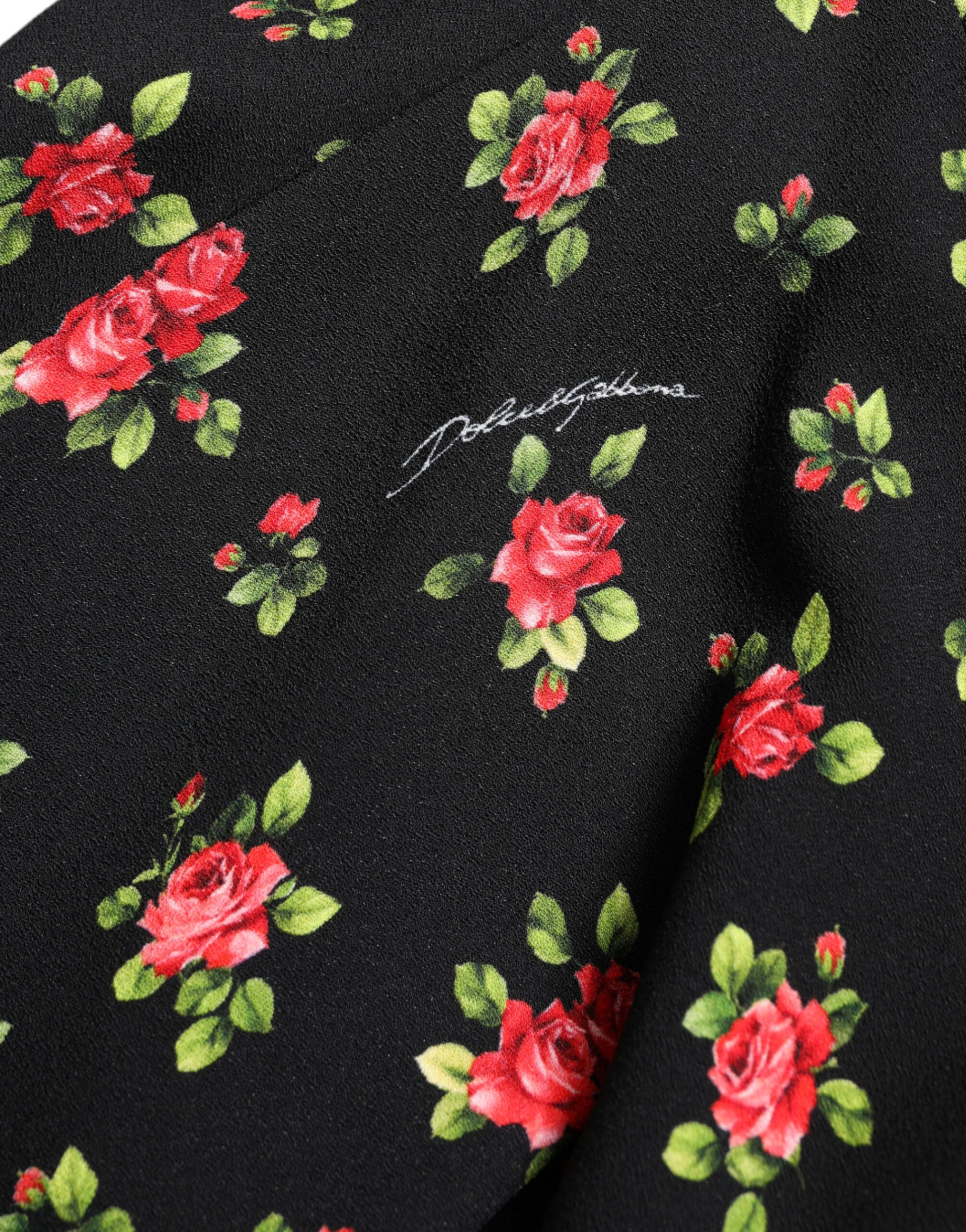 Dolce &amp; Gabbana – Geblümter A-Linien-Minirock mit hoher Taille