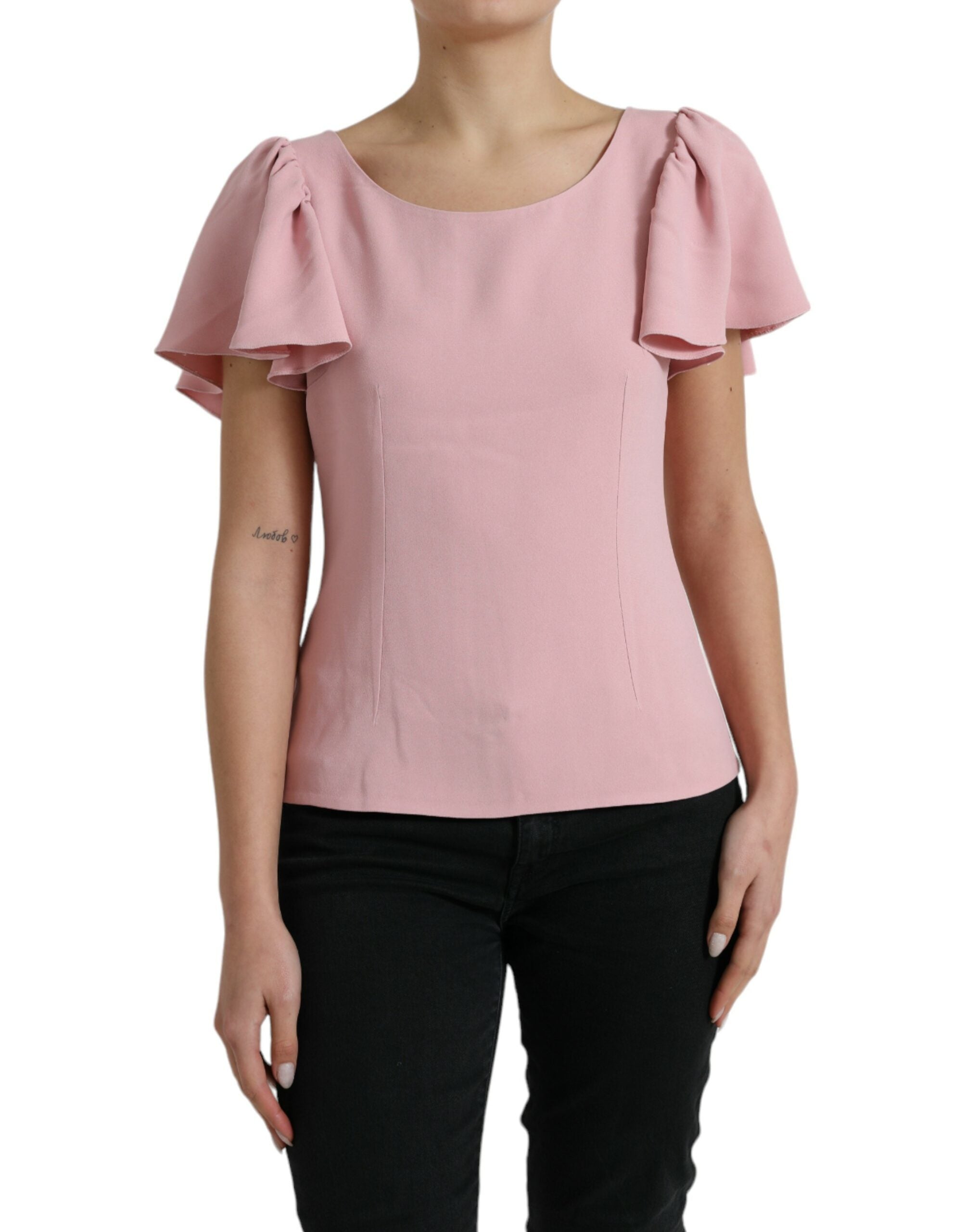 Dolce &amp; Gabbana Schickes rosa Oberteil mit Glockenärmeln