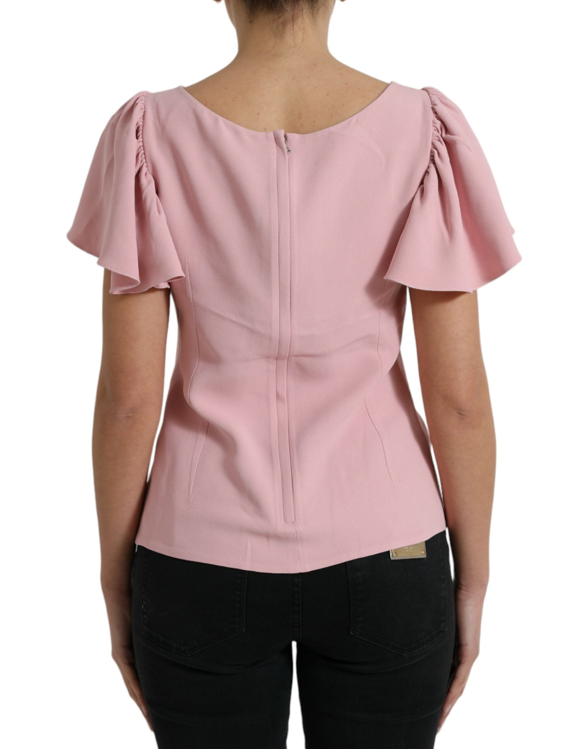 Dolce &amp; Gabbana Schickes rosa Oberteil mit Glockenärmeln