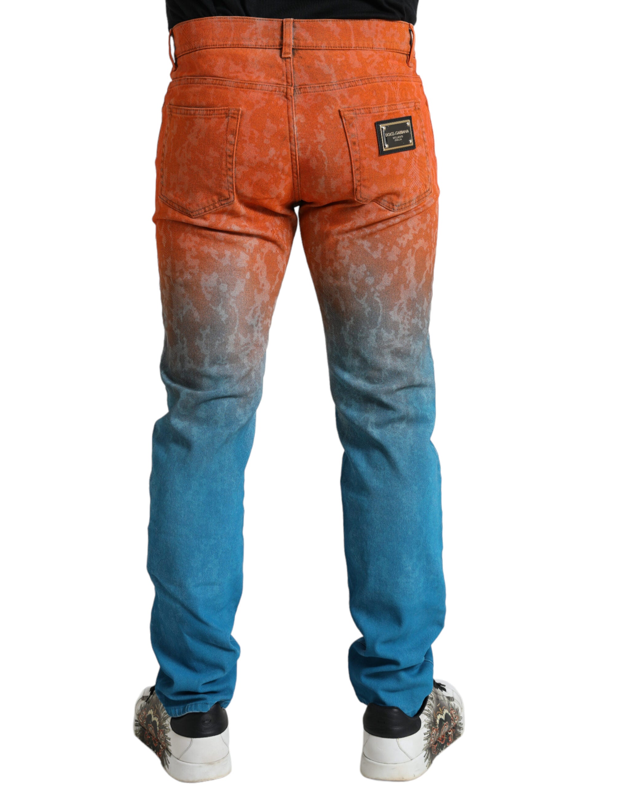 Dolce &amp; Gabbana Elegante Skinny-Jeans mit Ombre-Muster