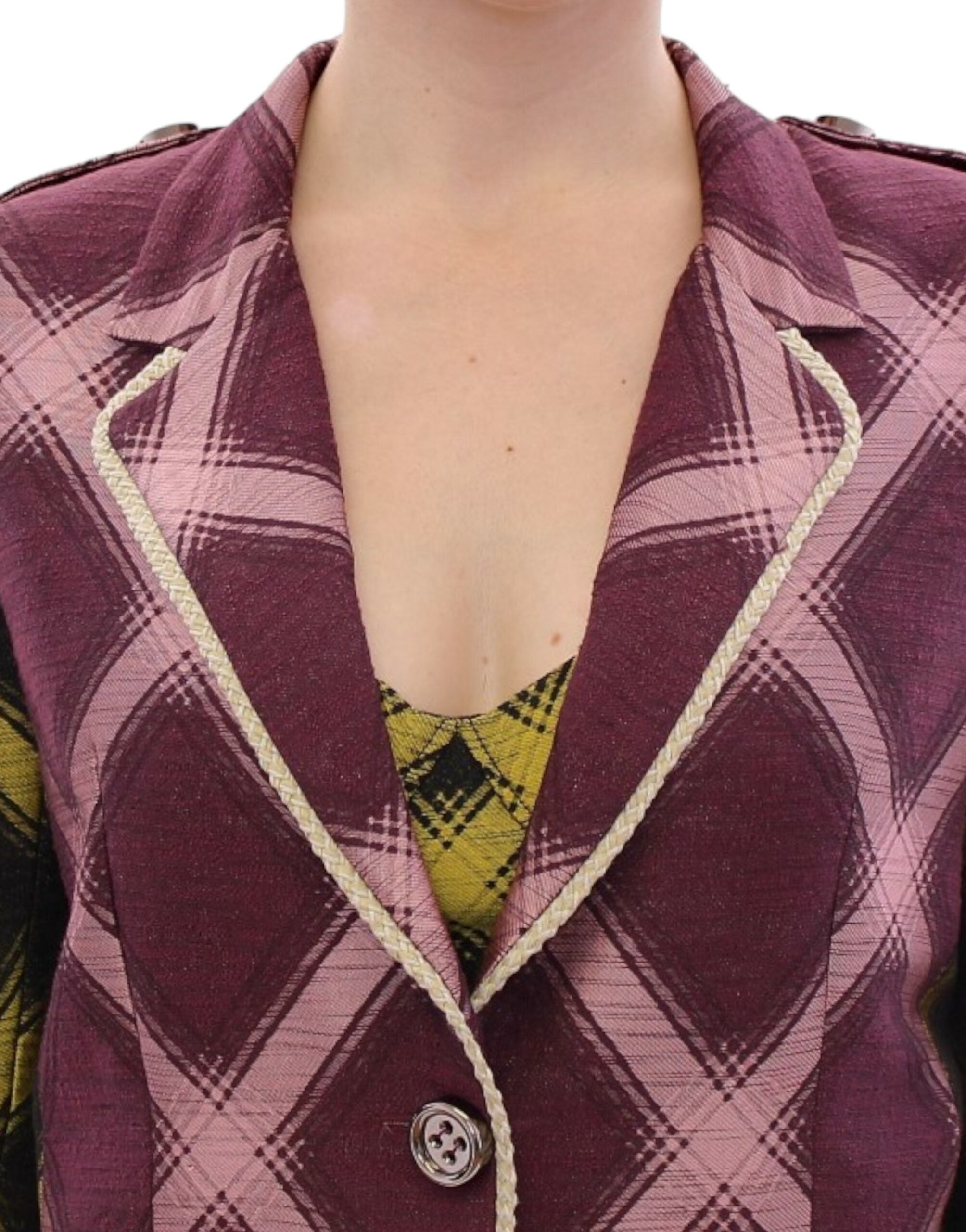 House of Holland – Schicker Blazer mit violettem Karomuster