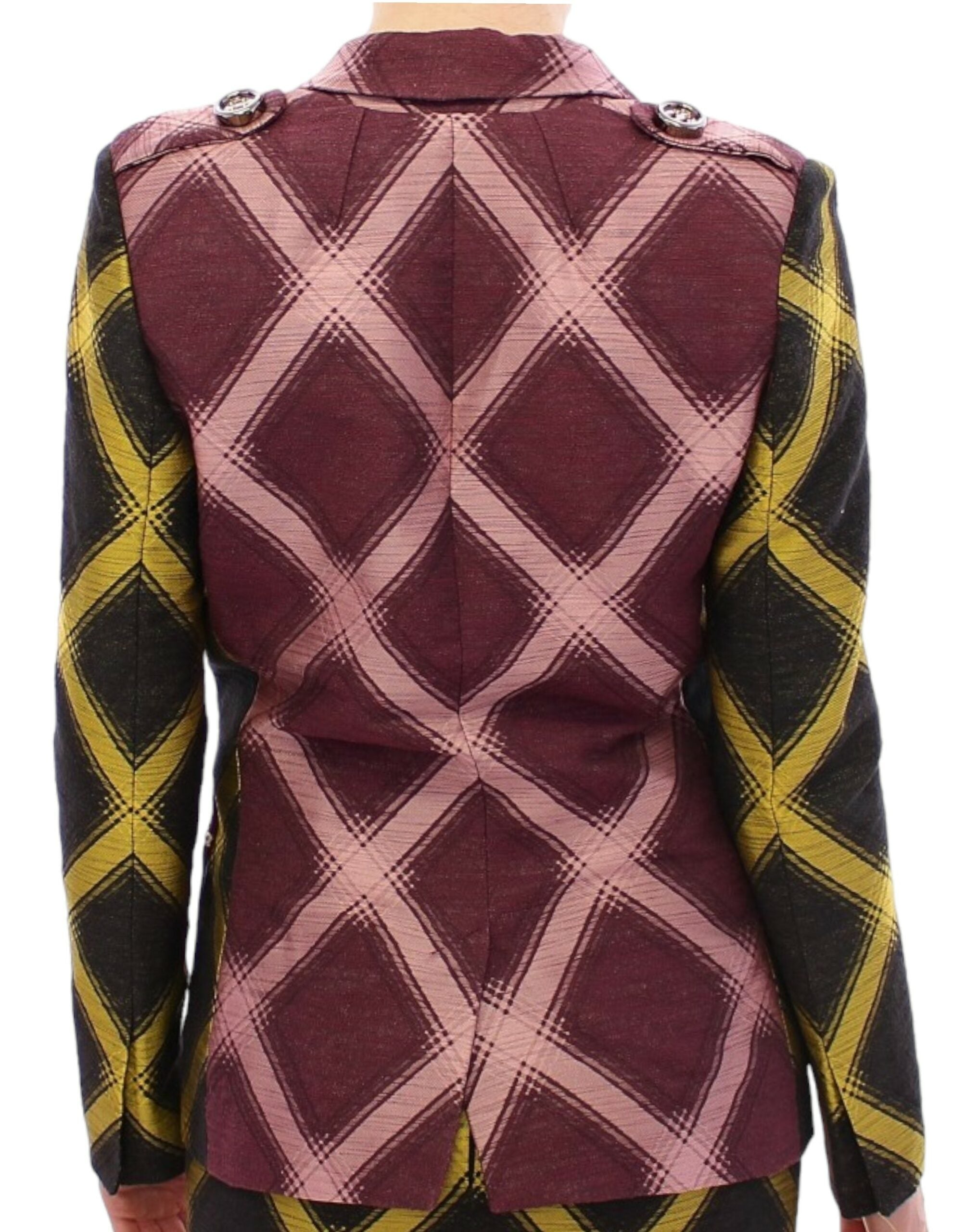 House of Holland – Schicker Blazer mit violettem Karomuster