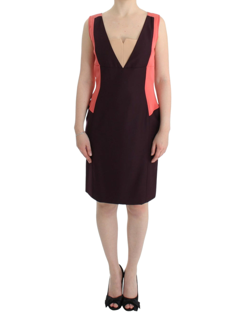 CO|TE Mehrfarbiges Bleistiftkleid mit künstlerischem Flair