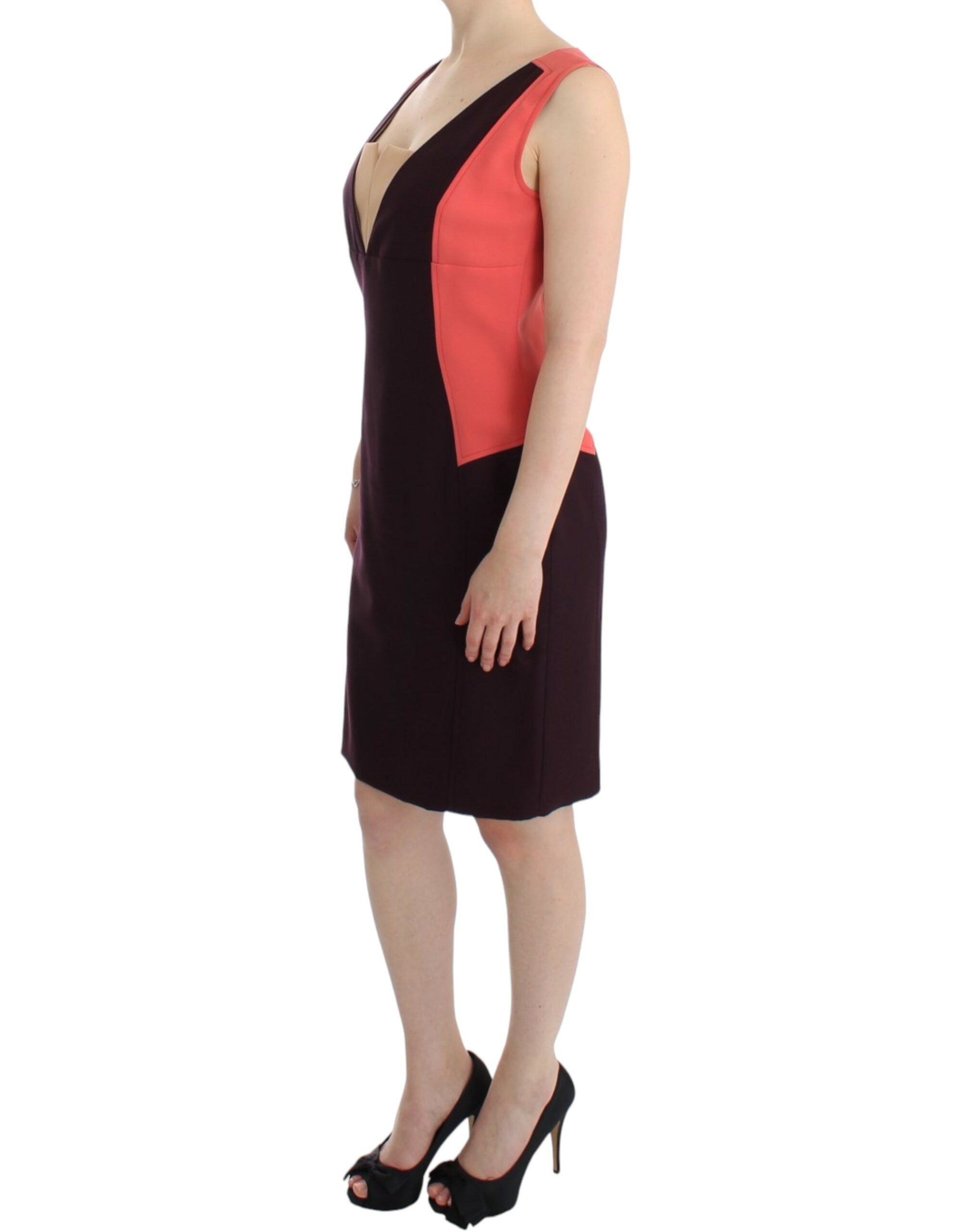 CO|TE Mehrfarbiges Bleistiftkleid mit künstlerischem Flair