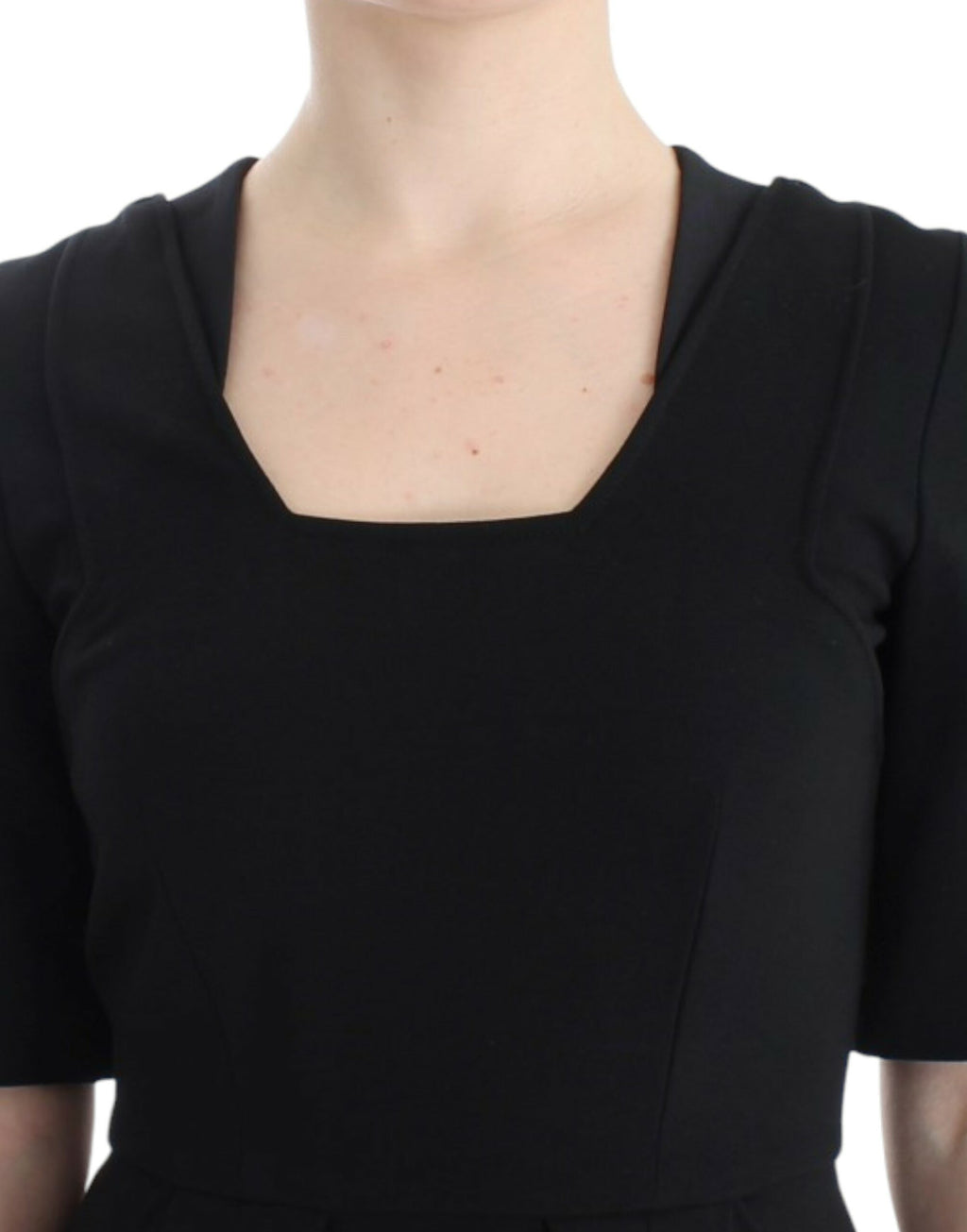 CO|TE Elegantes schwarzes kurzärmliges Venus-Kleid