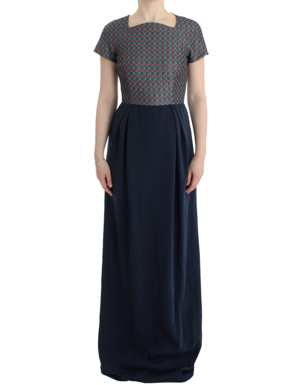 CO|TE Mehrfarbiges, kurzärmliges Doris-Langkleid