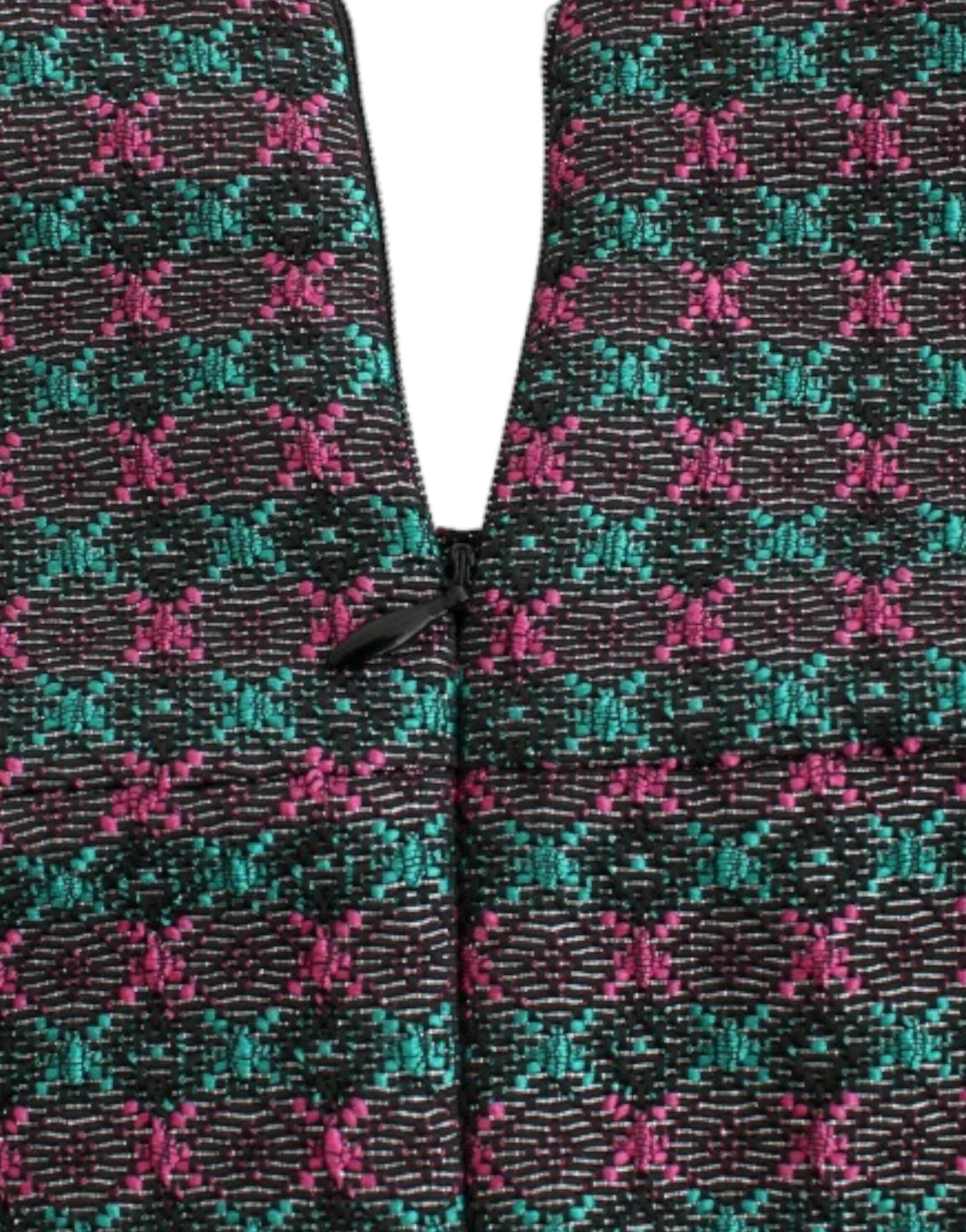 CO|TE Mehrfarbiges, kurzärmliges Doris-Langkleid