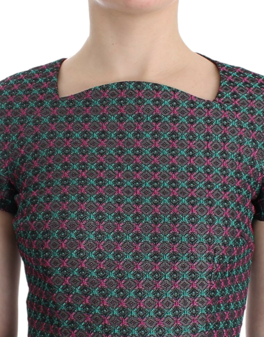 CO|TE Mehrfarbiges, kurzärmliges Doris-Langkleid