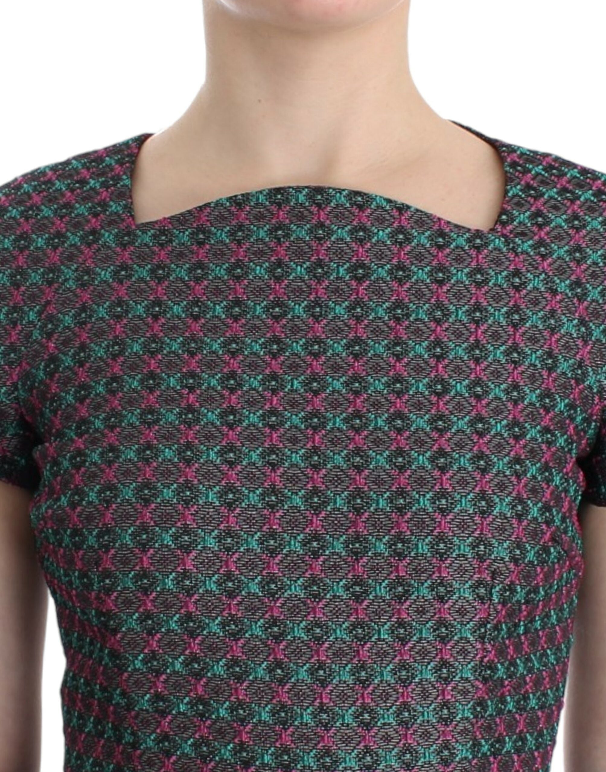 CO|TE Mehrfarbiges, kurzärmliges Doris-Langkleid