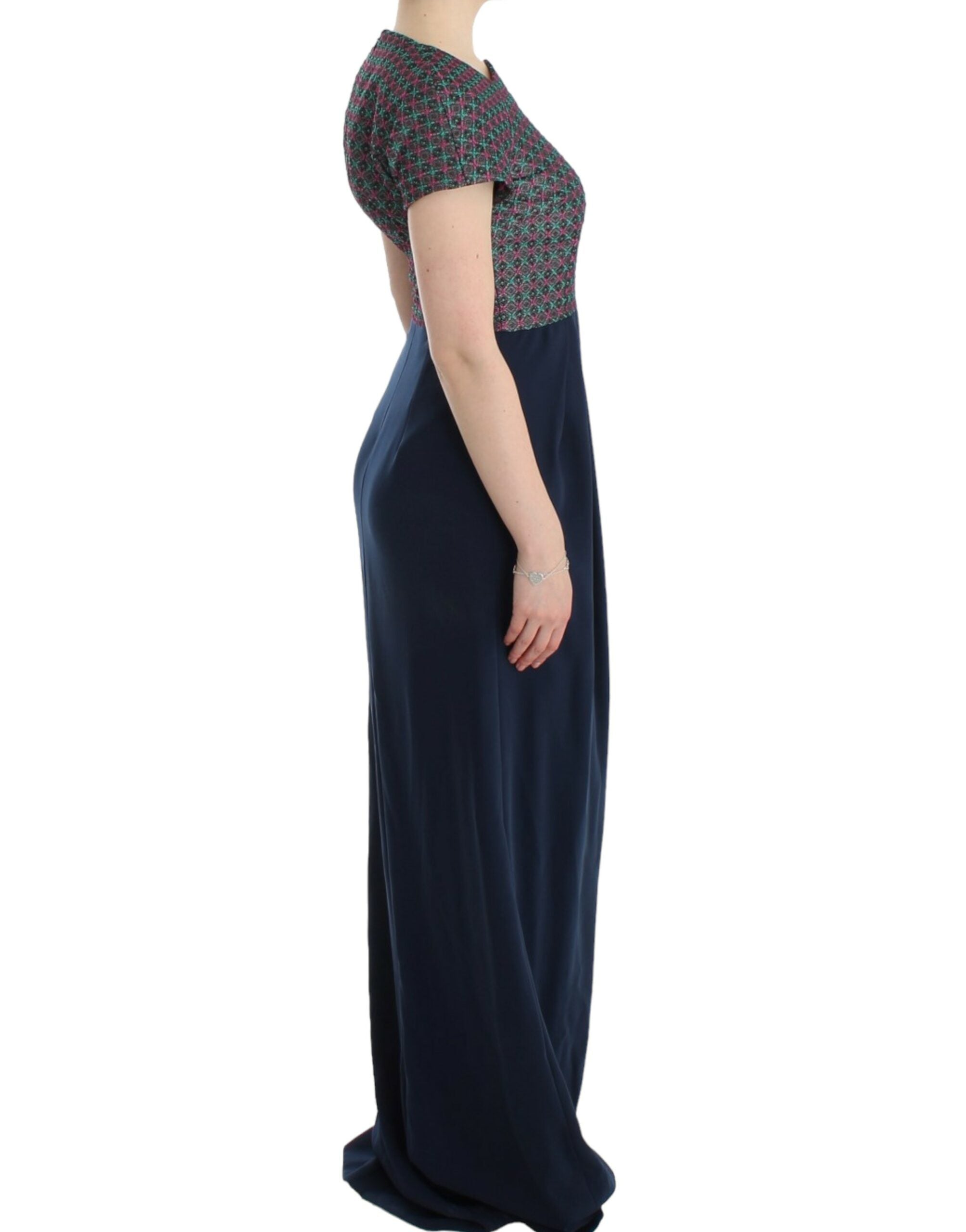 CO|TE Mehrfarbiges, kurzärmliges Doris-Langkleid