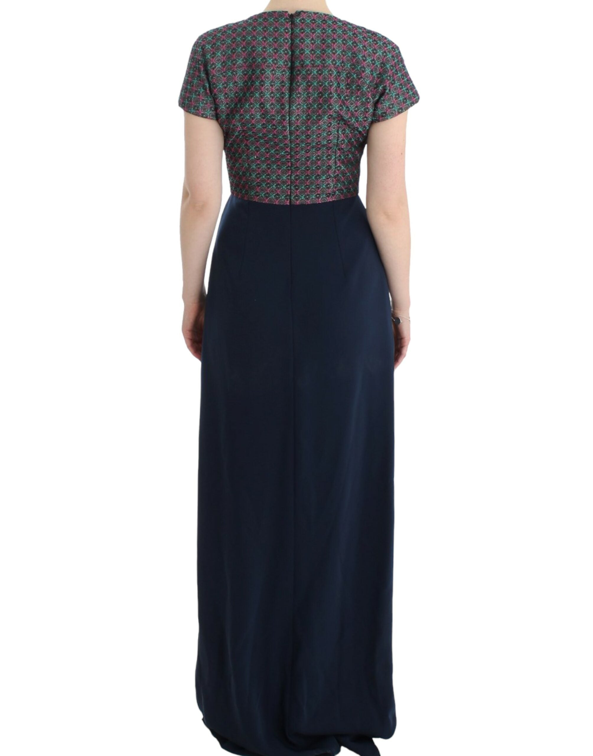 CO|TE Mehrfarbiges, kurzärmliges Doris-Langkleid