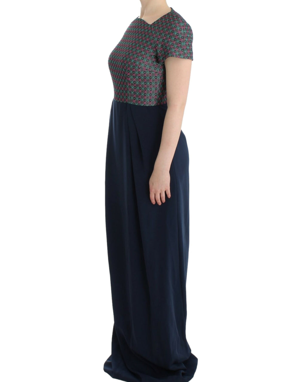 CO|TE Mehrfarbiges, kurzärmliges Doris-Langkleid