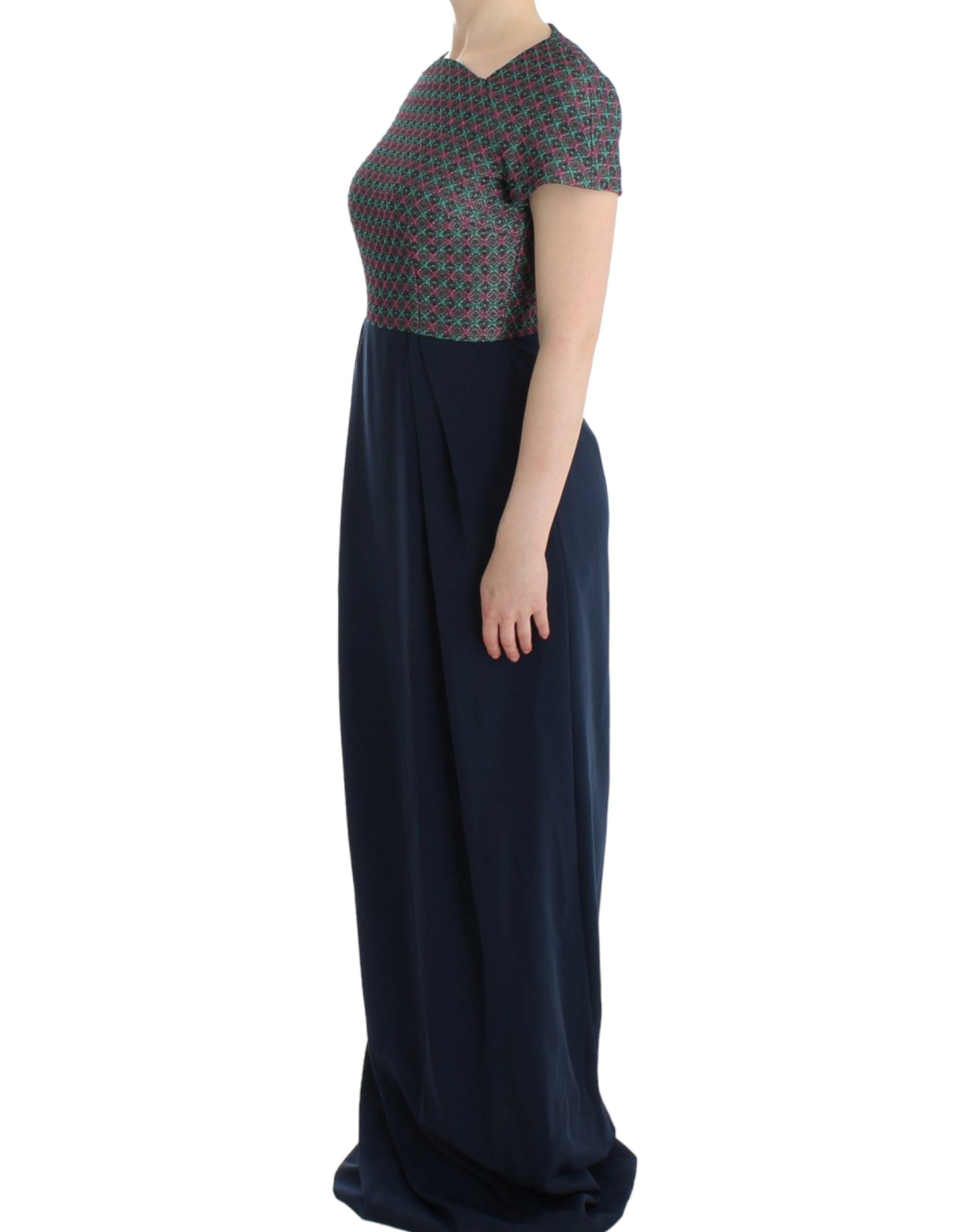 CO|TE Mehrfarbiges, kurzärmliges Doris-Langkleid