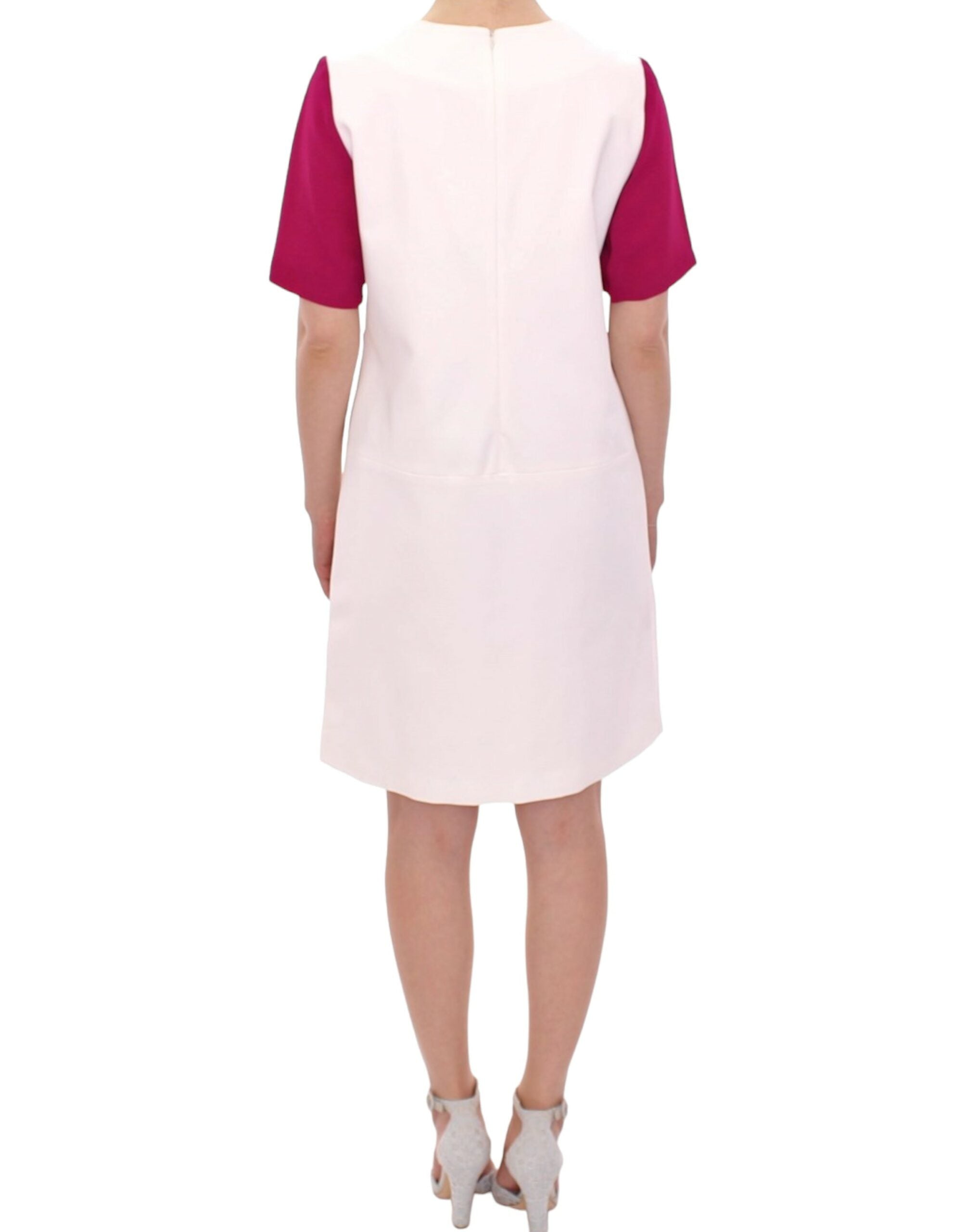 CO|TE Schickes weißes und rosa Shift-Roboterkleid