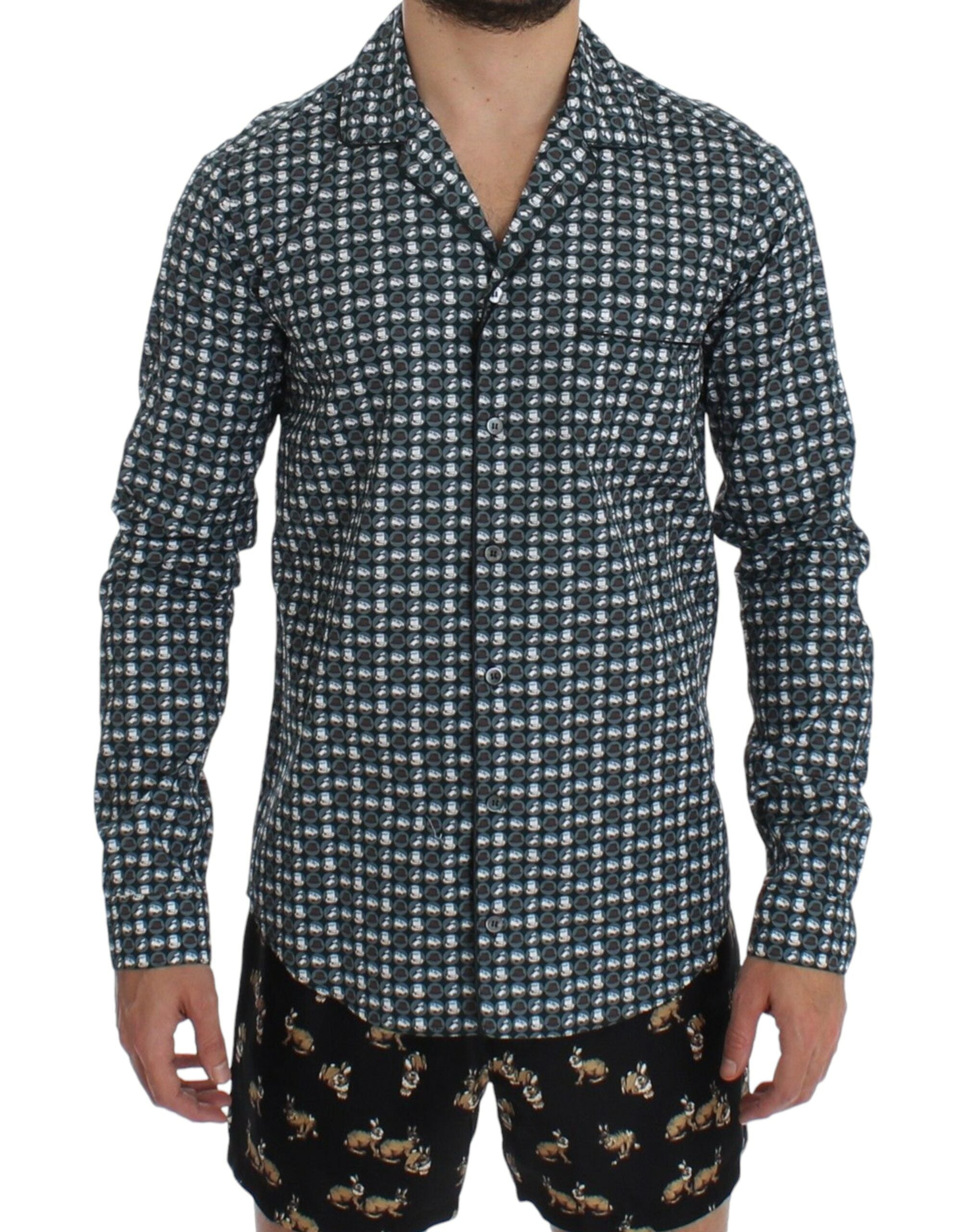Dolce &amp; Gabbana Elegantes grünes Pyjama-Nachthemd