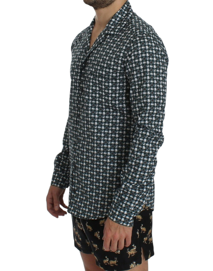 Dolce &amp; Gabbana Elegantes grünes Pyjama-Nachthemd