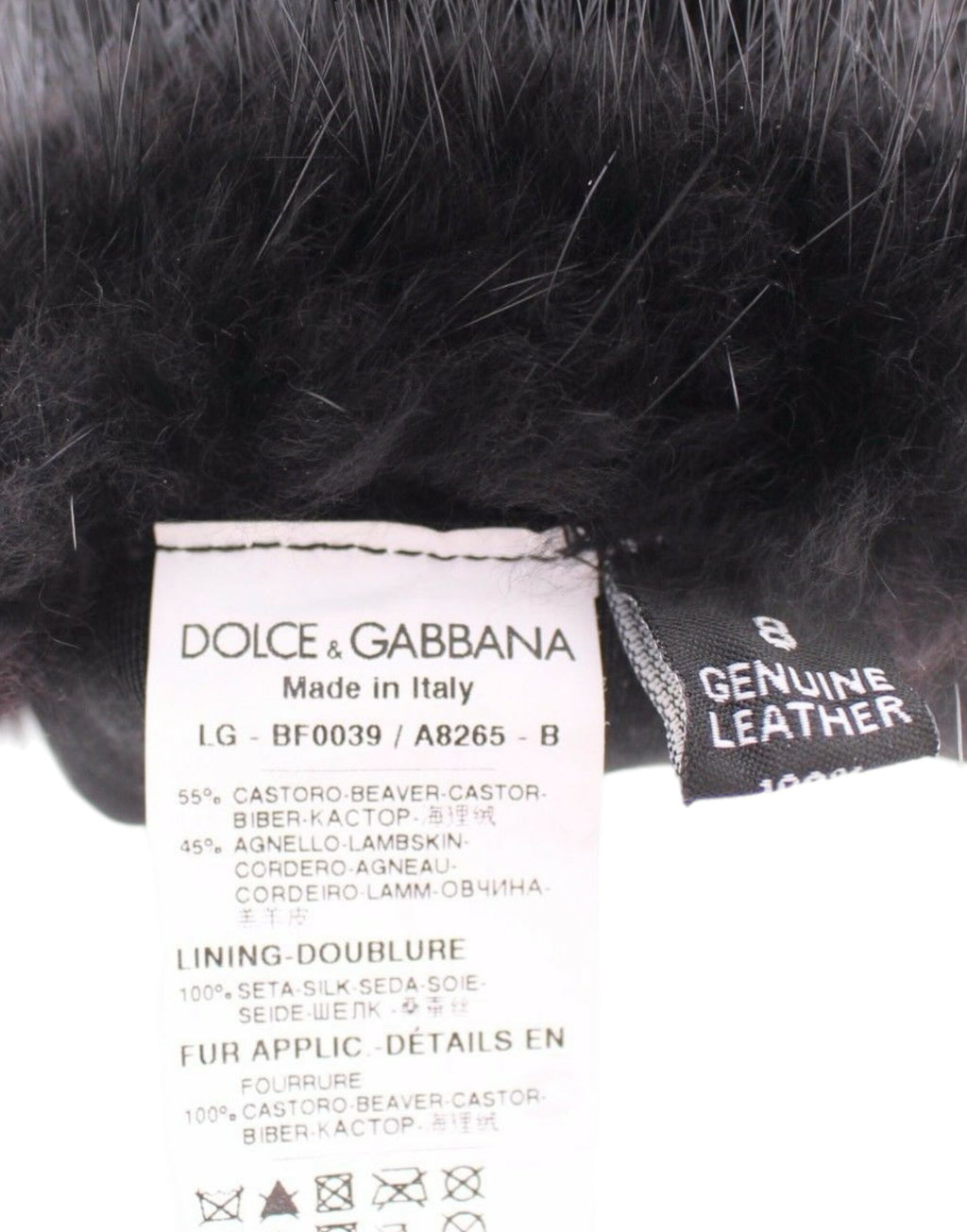 Dolce &amp; Gabbana Elegante Lederhandschuhe in Ellenbogenlänge