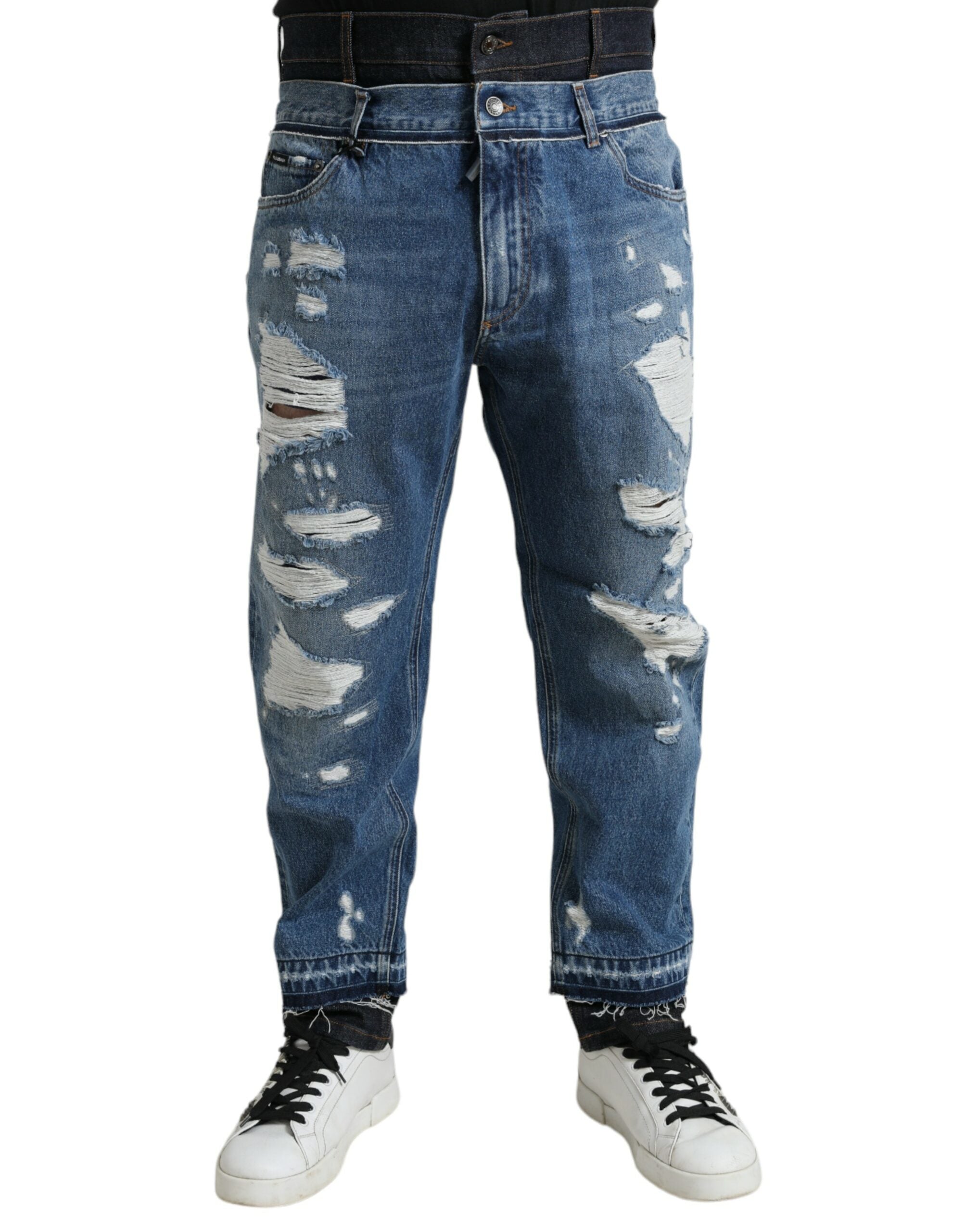 Dolce &amp; Gabbana – Schicke, zerfetzte Skinny-Jeans aus Denim