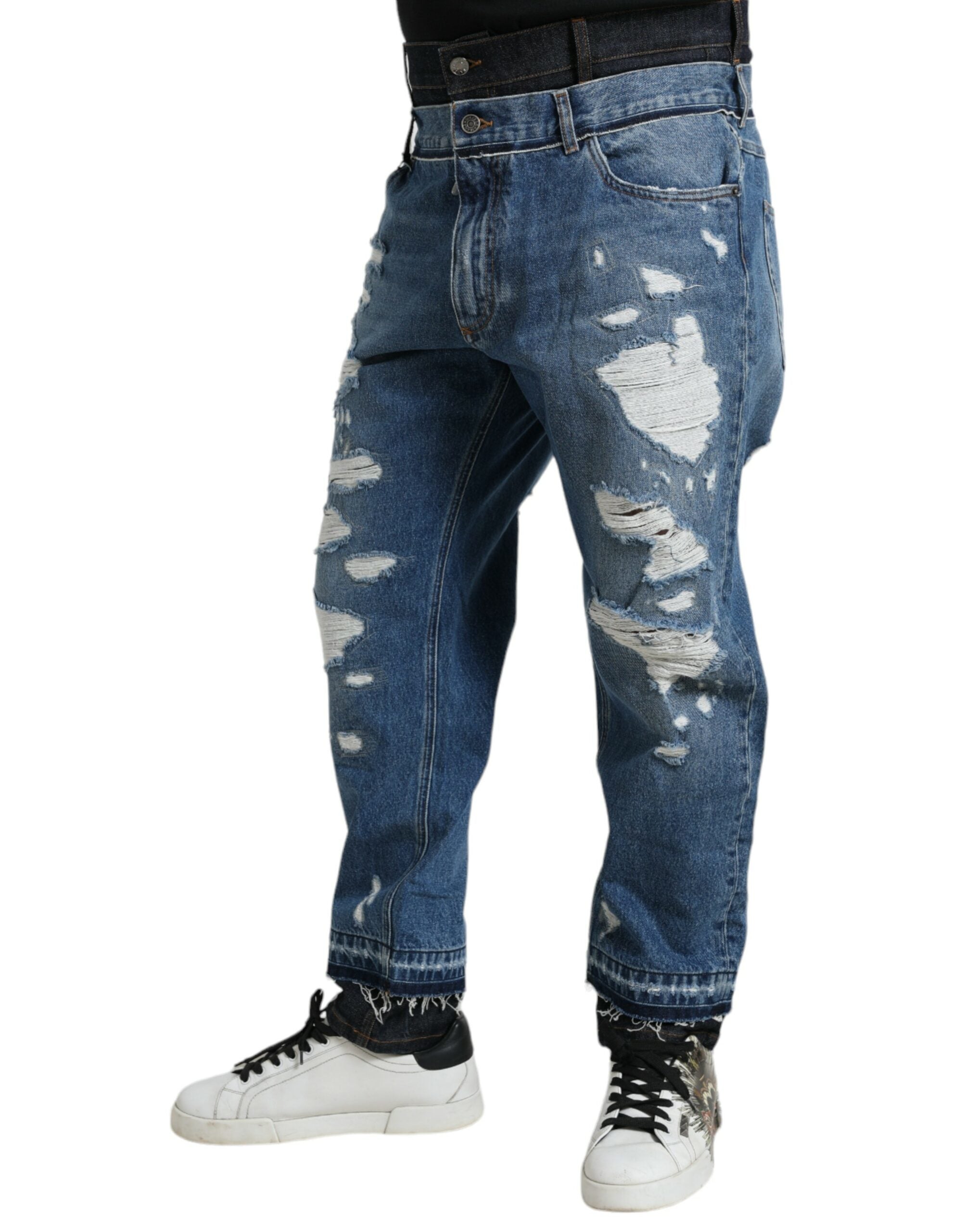 Dolce &amp; Gabbana – Schicke, zerfetzte Skinny-Jeans aus Denim