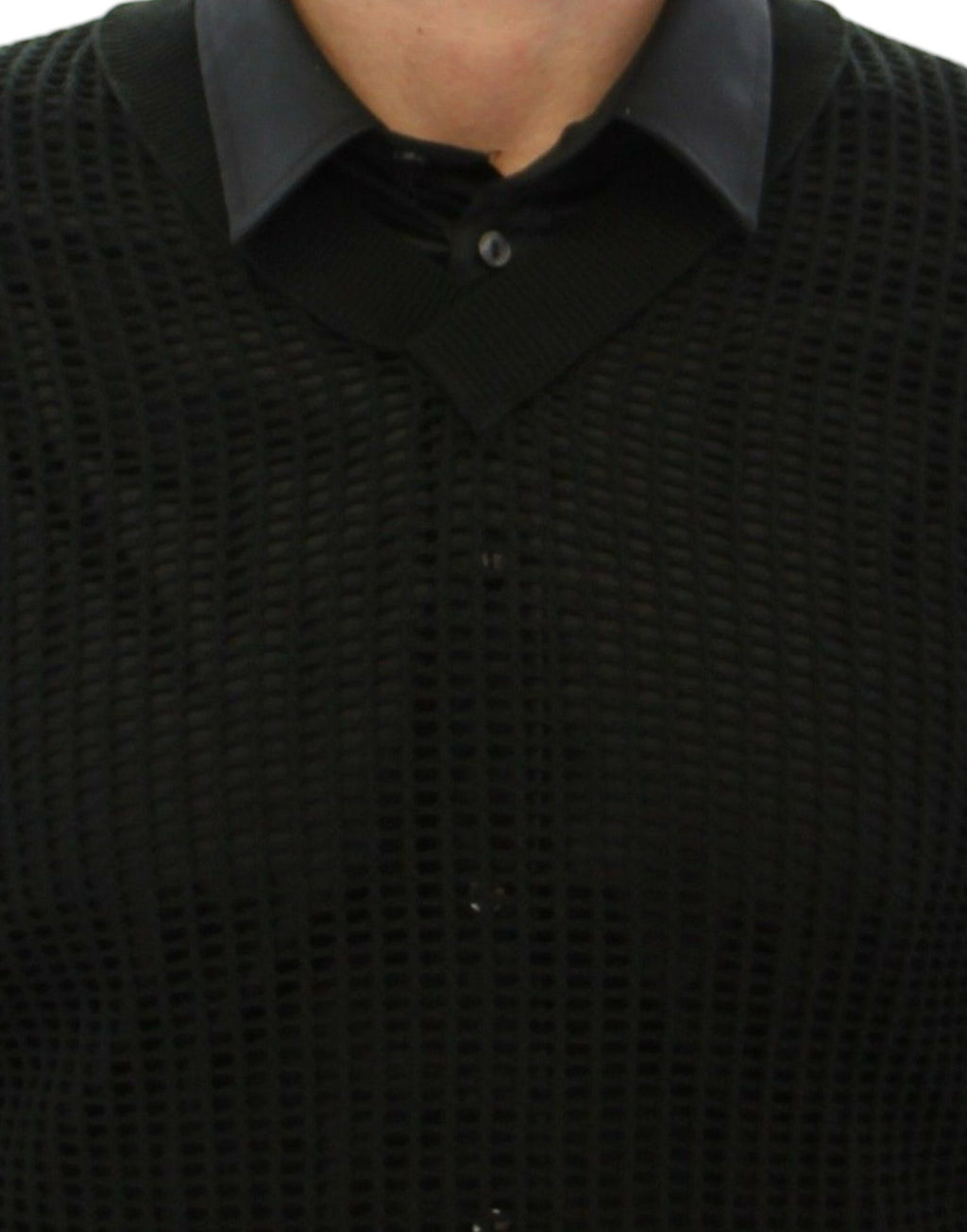 Dolce &amp; Gabbana Eleganter dunkelgrüner Strickpullover mit V-Ausschnitt