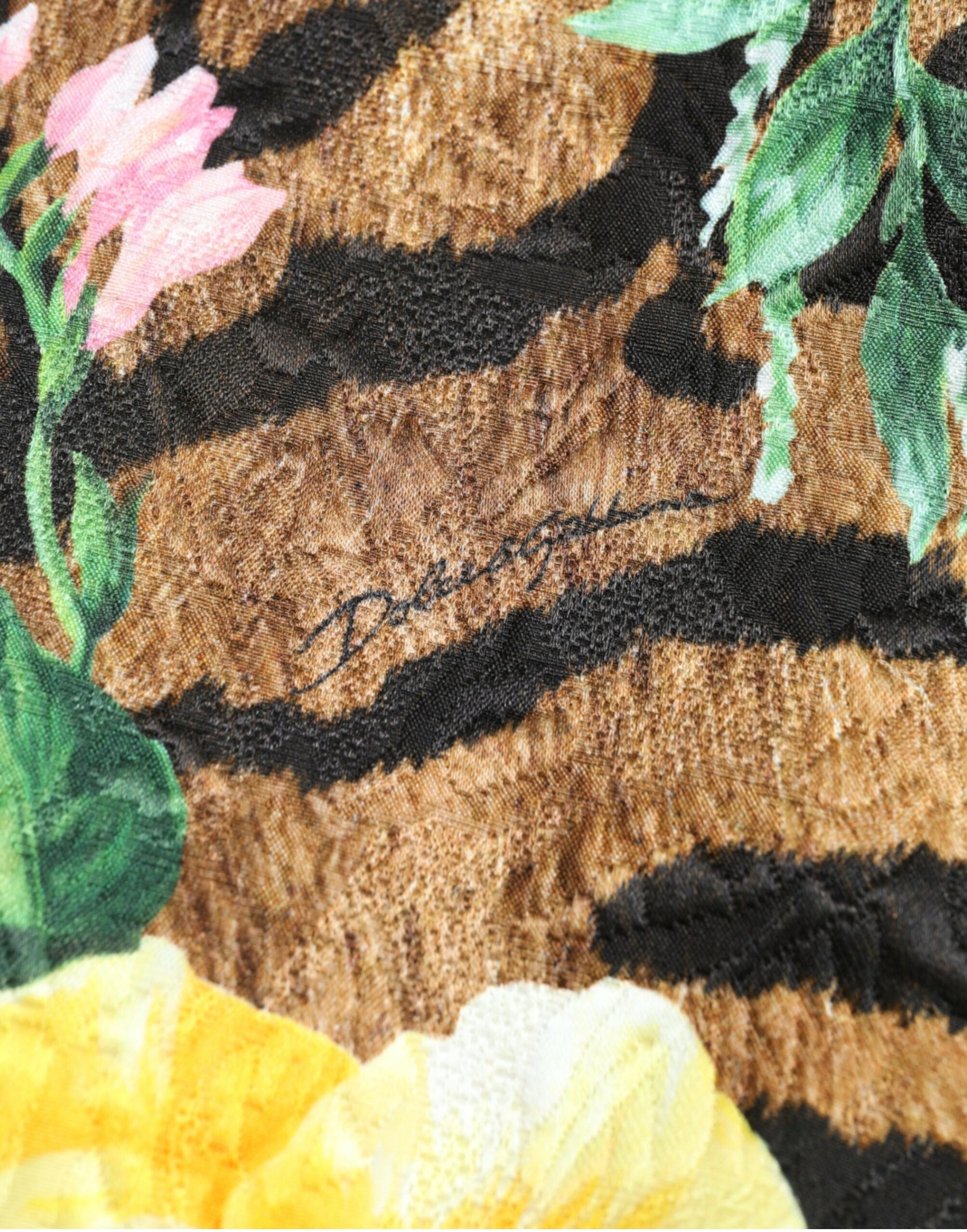 Dolce &amp; Gabbana – Mini-Etuikleid mit Animal- und Blumenprint