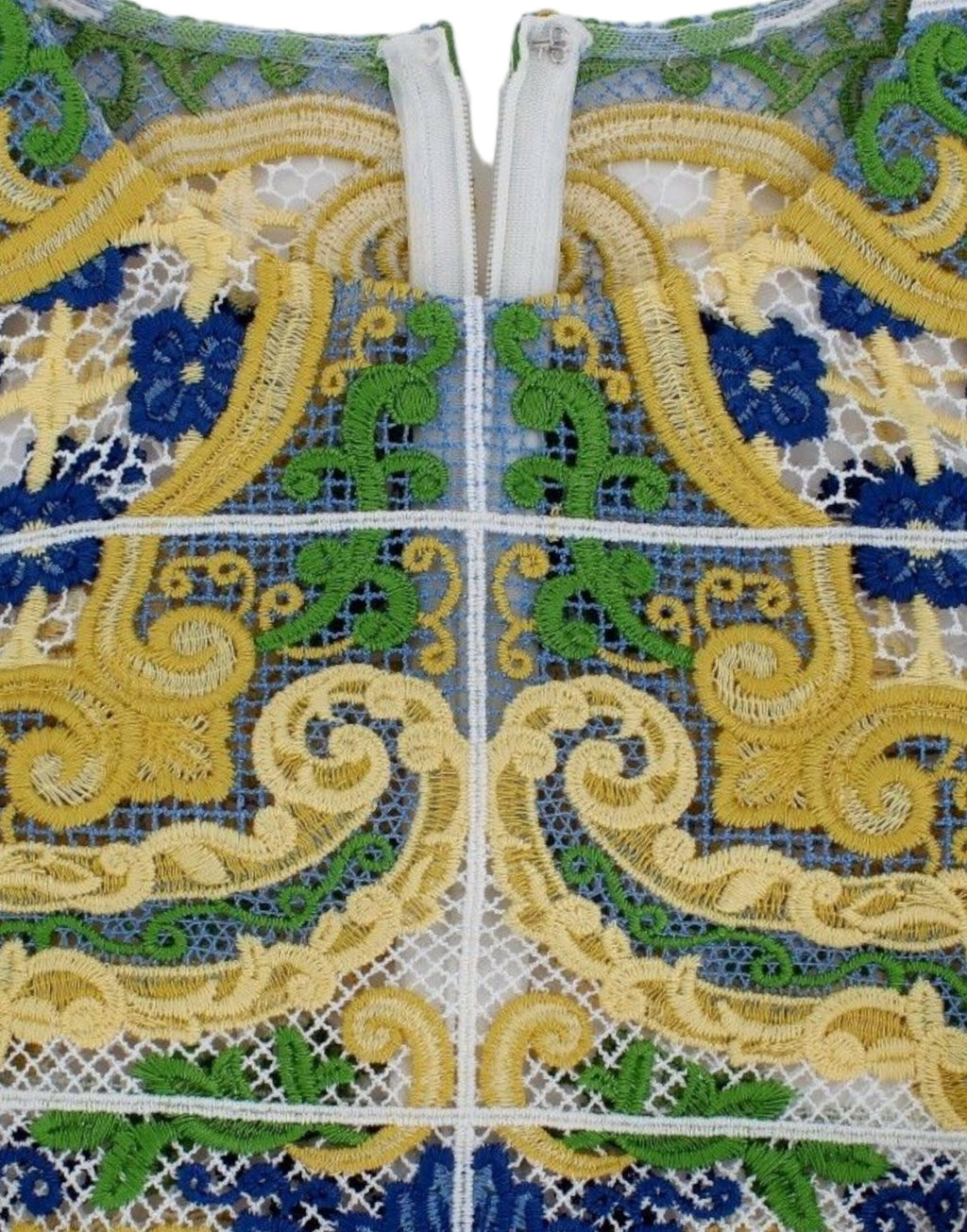 Dolce &amp; Gabbana Majolika bestickte ärmellose Eleganz