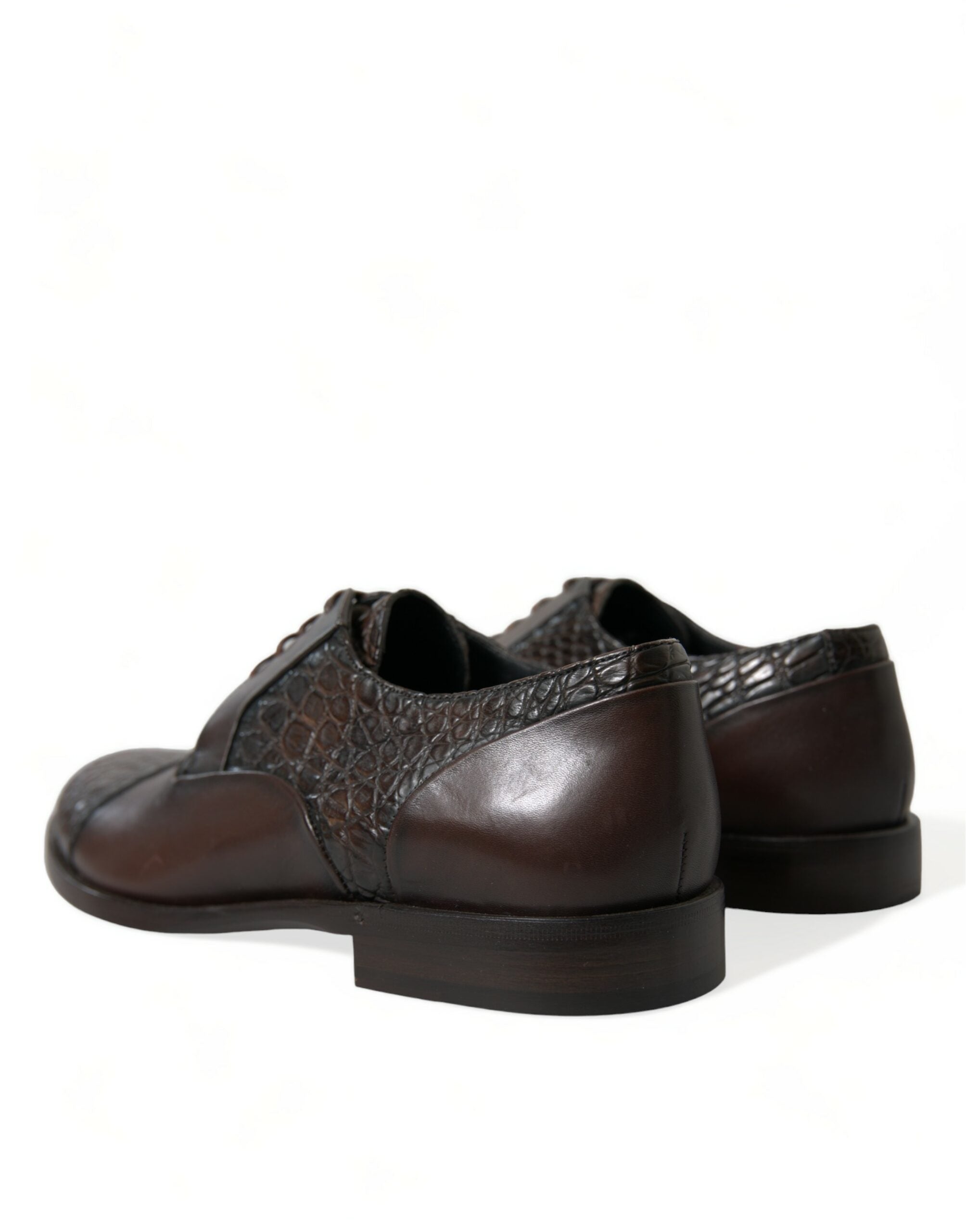 Dolce &amp; Gabbana – Elegante Oxford-Abendschuhe aus strukturiertem Leder