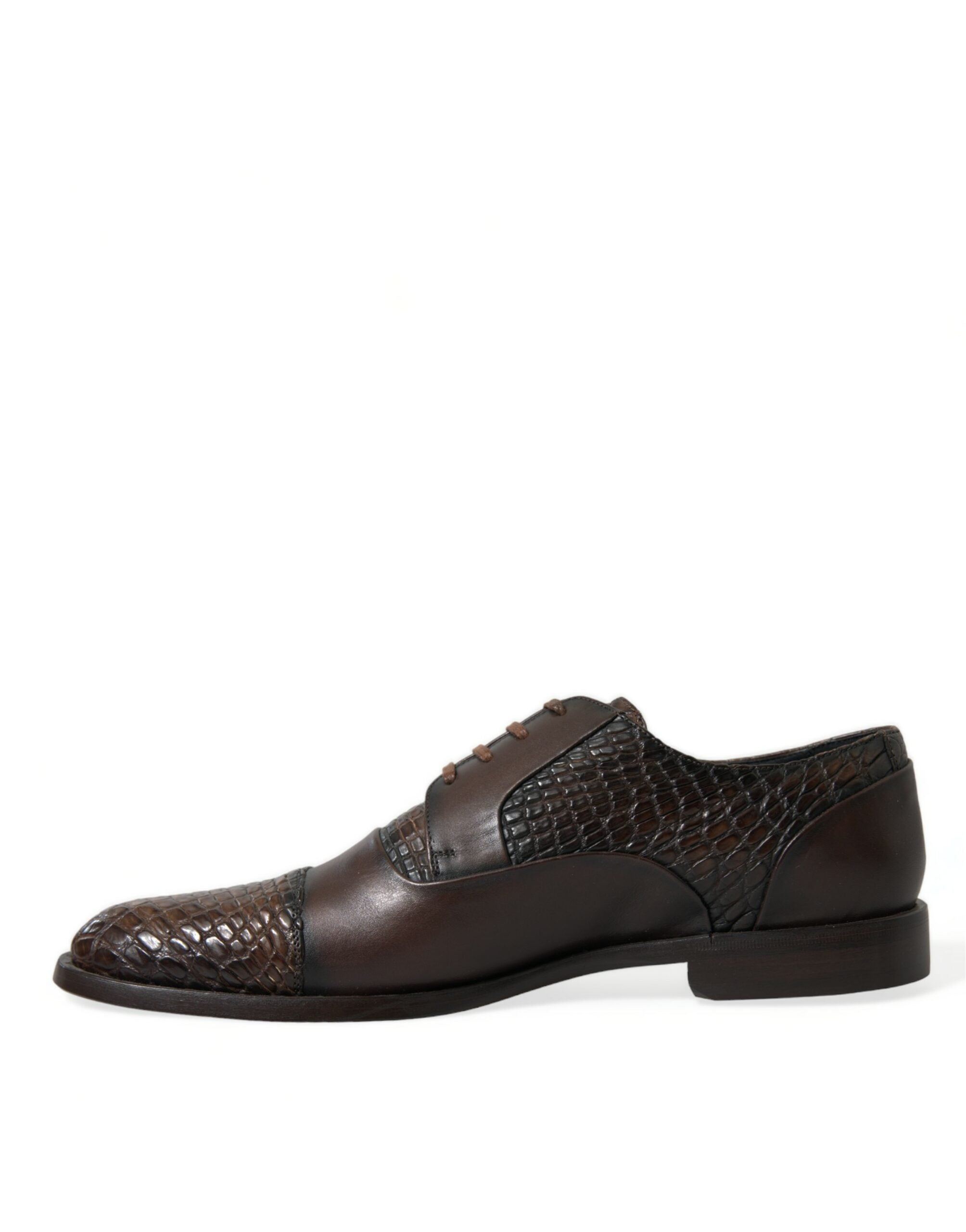 Dolce &amp; Gabbana – Elegante Oxford-Abendschuhe aus strukturiertem Leder