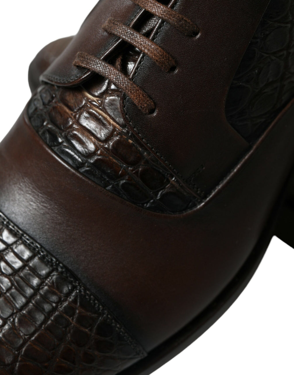 Dolce &amp; Gabbana – Oxford-Schnürschuhe aus exotischem Leder in Braun