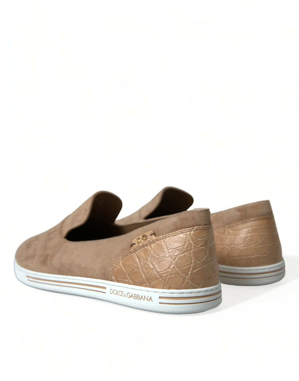 Dolce &amp; Gabbana Elegante beige Leder-Loafer