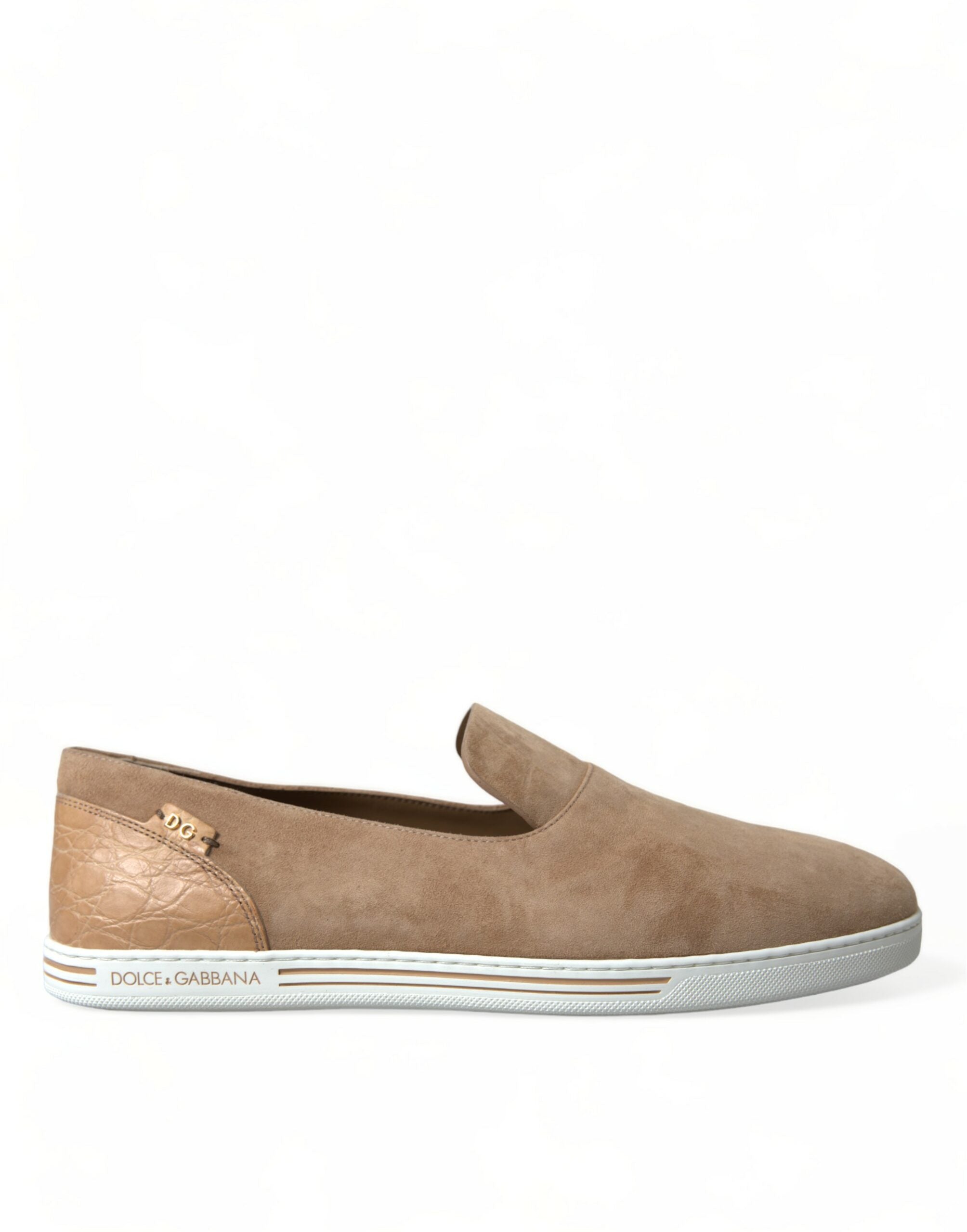 Dolce &amp; Gabbana Elegante beige Leder-Loafer