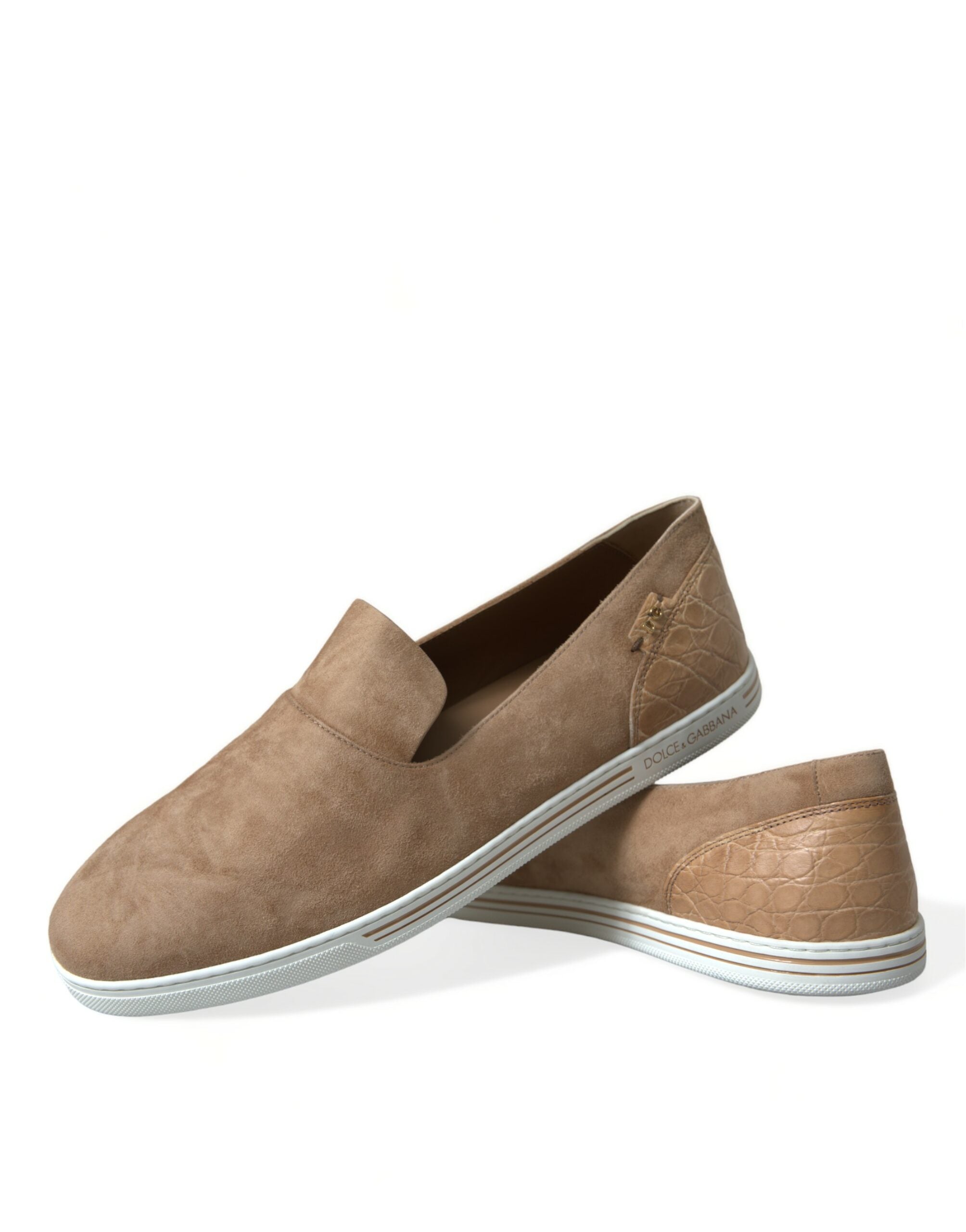Dolce &amp; Gabbana Elegante beige Leder-Loafer