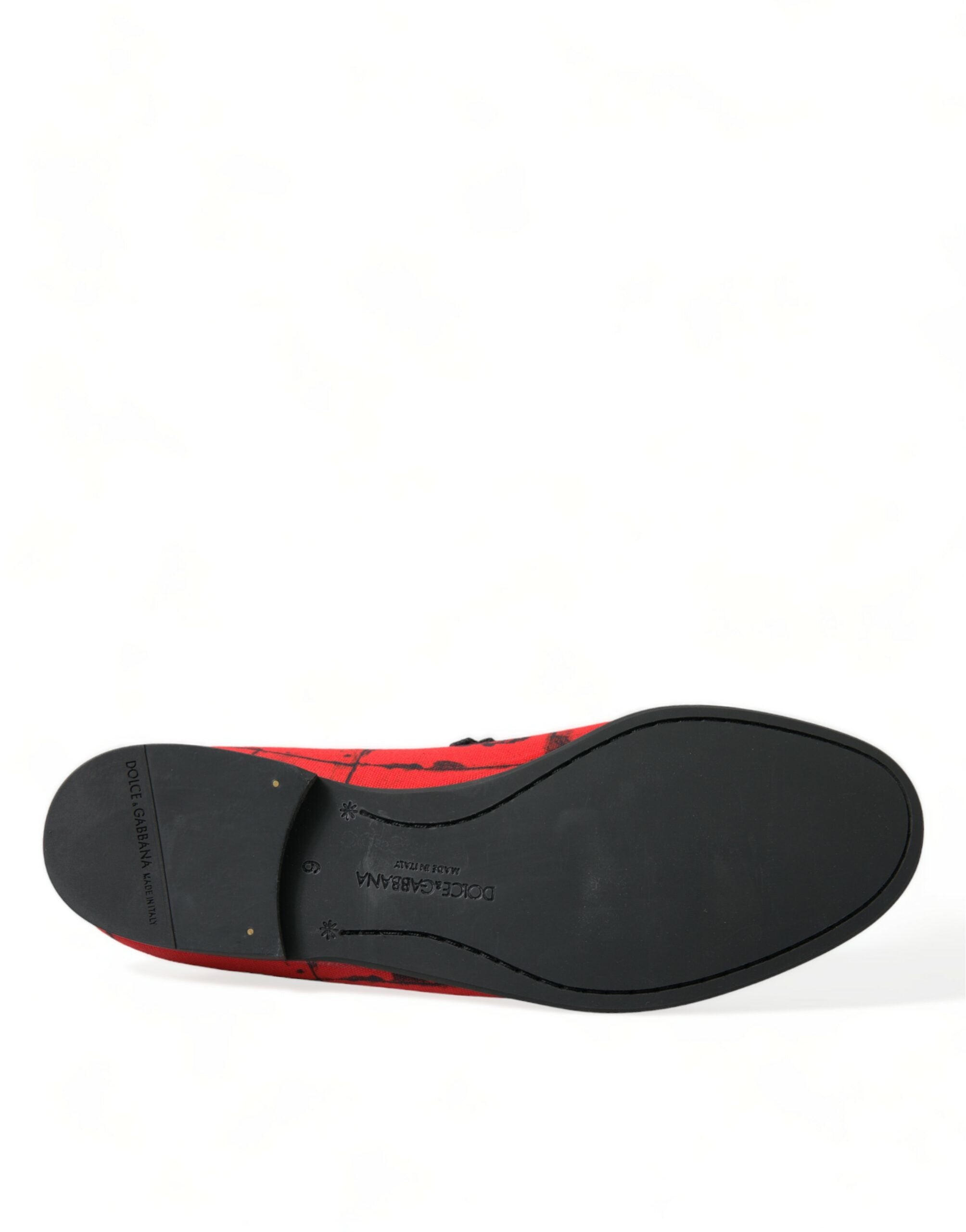 Dolce &amp; Gabbana Torero-inspirierte luxuriöse Loafer in Rot und Schwarz