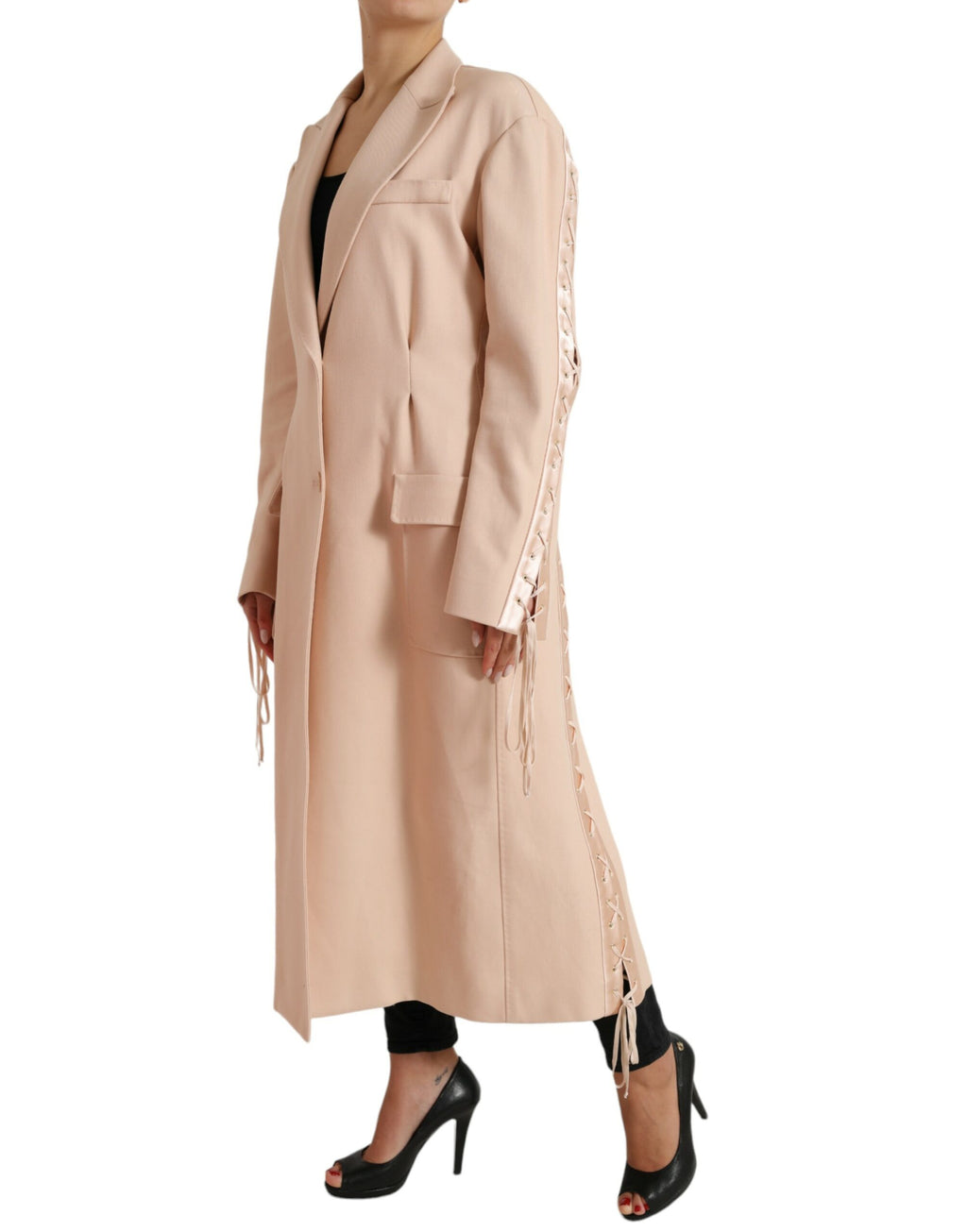 Dolce &amp; Gabbana Eleganter beigefarbener einreihiger Trenchcoat