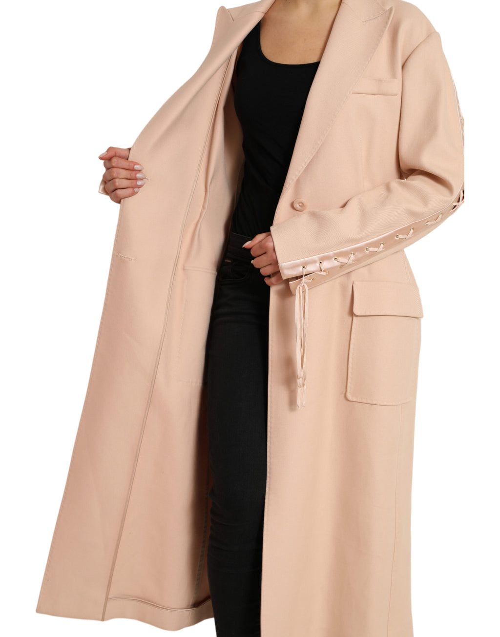 Dolce &amp; Gabbana Eleganter beigefarbener einreihiger Trenchcoat