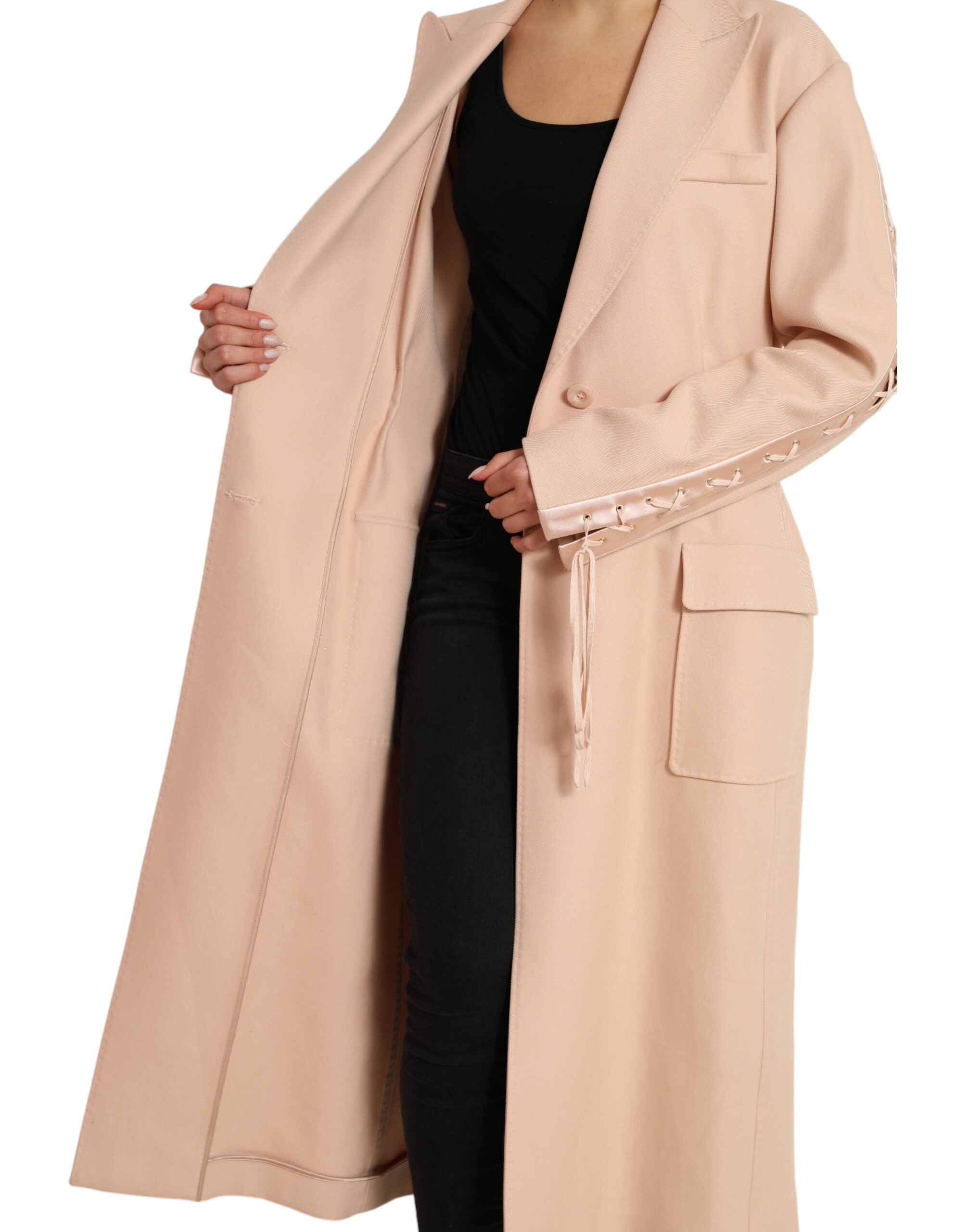 Dolce &amp; Gabbana Eleganter beigefarbener einreihiger Trenchcoat