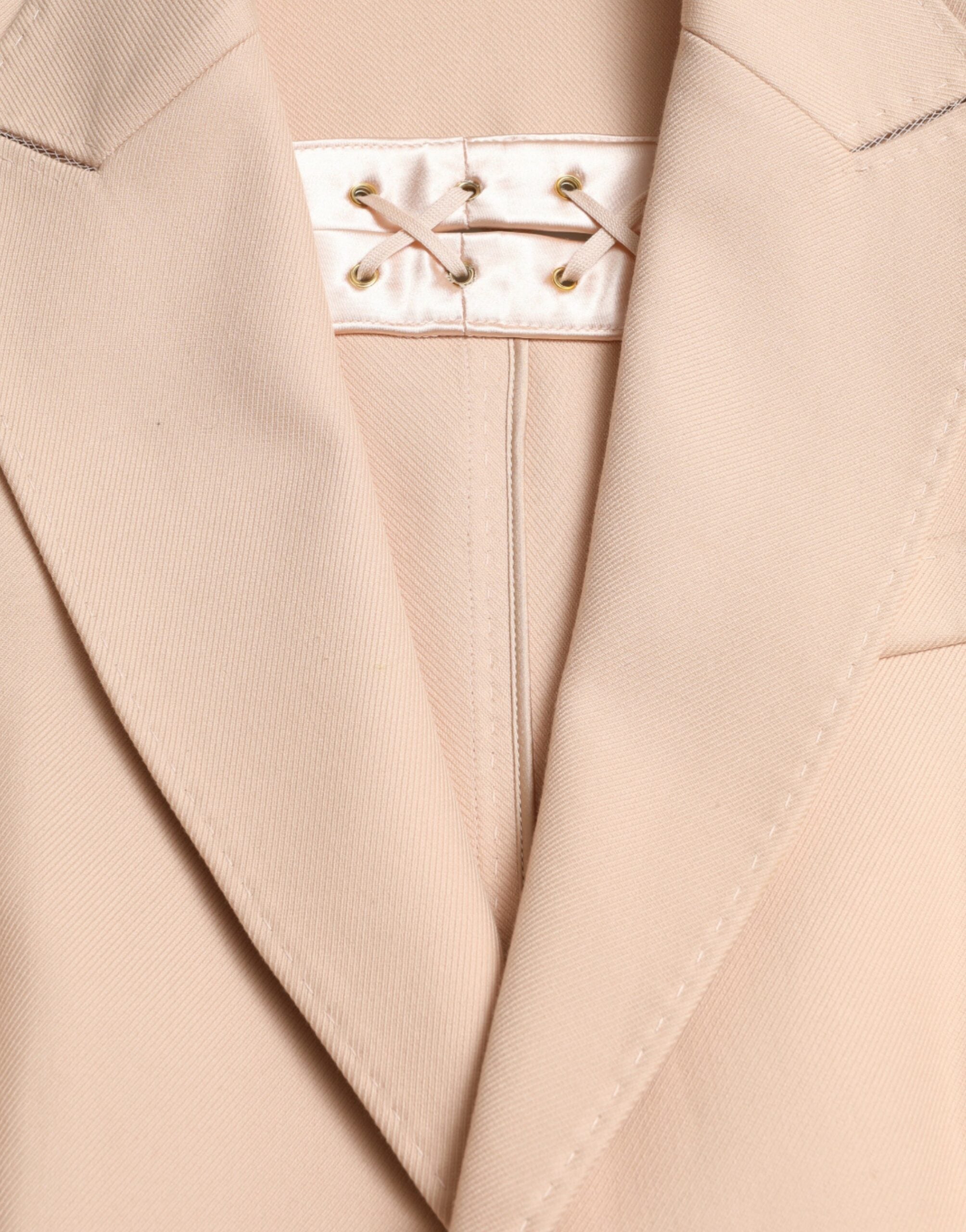 Dolce &amp; Gabbana Eleganter beigefarbener einreihiger Trenchcoat