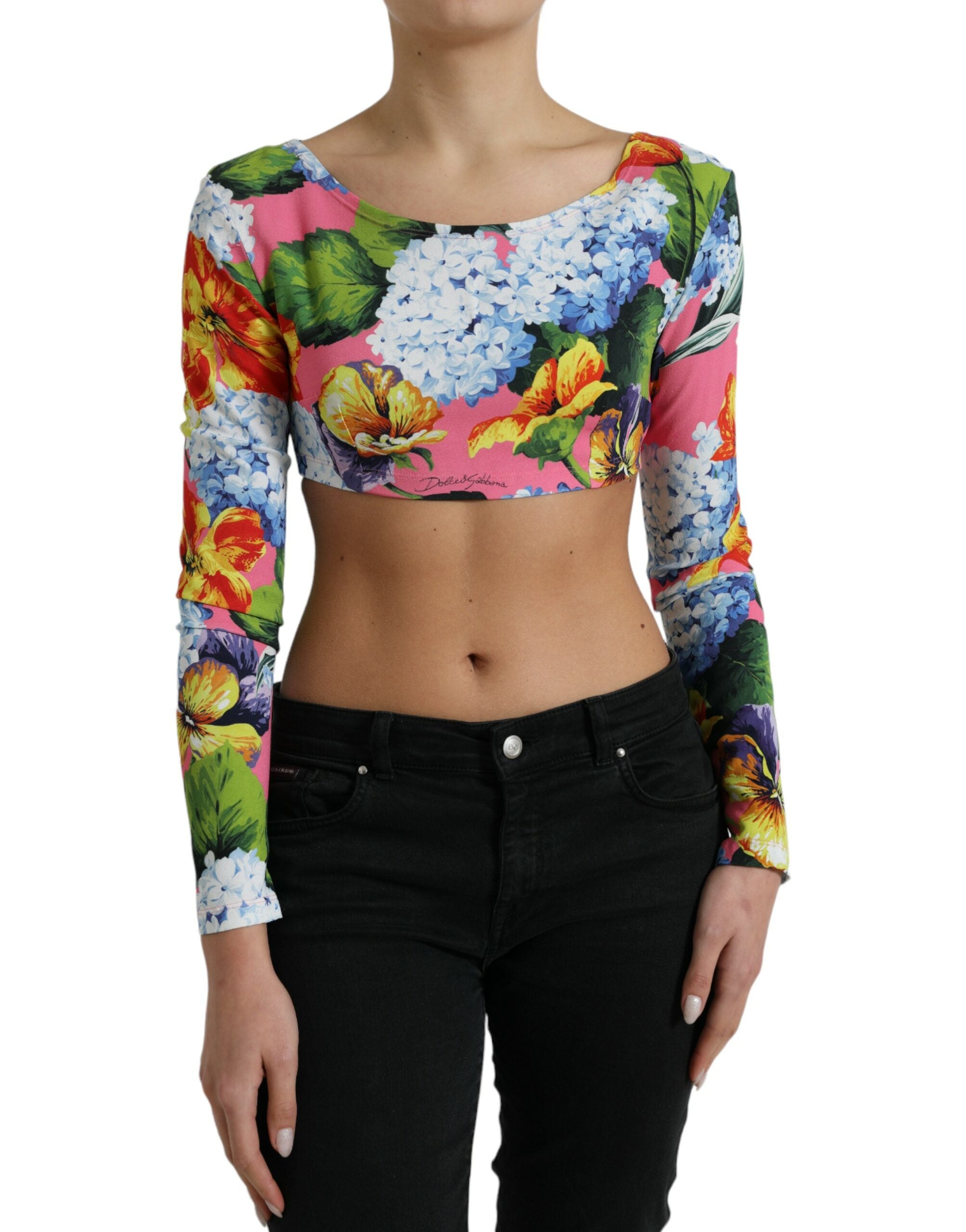 Dolce &amp; Gabbana – Kurze Bluse mit floraler Eleganz