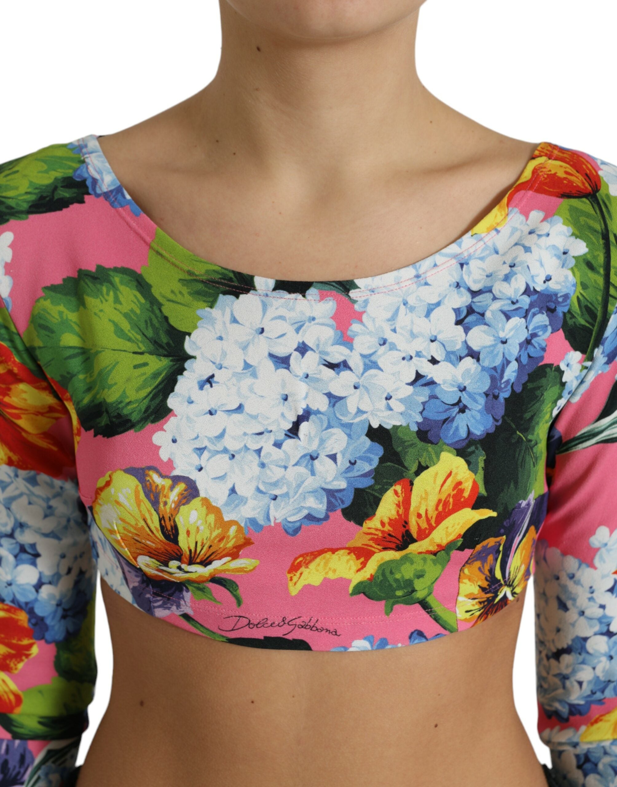 Dolce &amp; Gabbana – Kurze Bluse mit floraler Eleganz